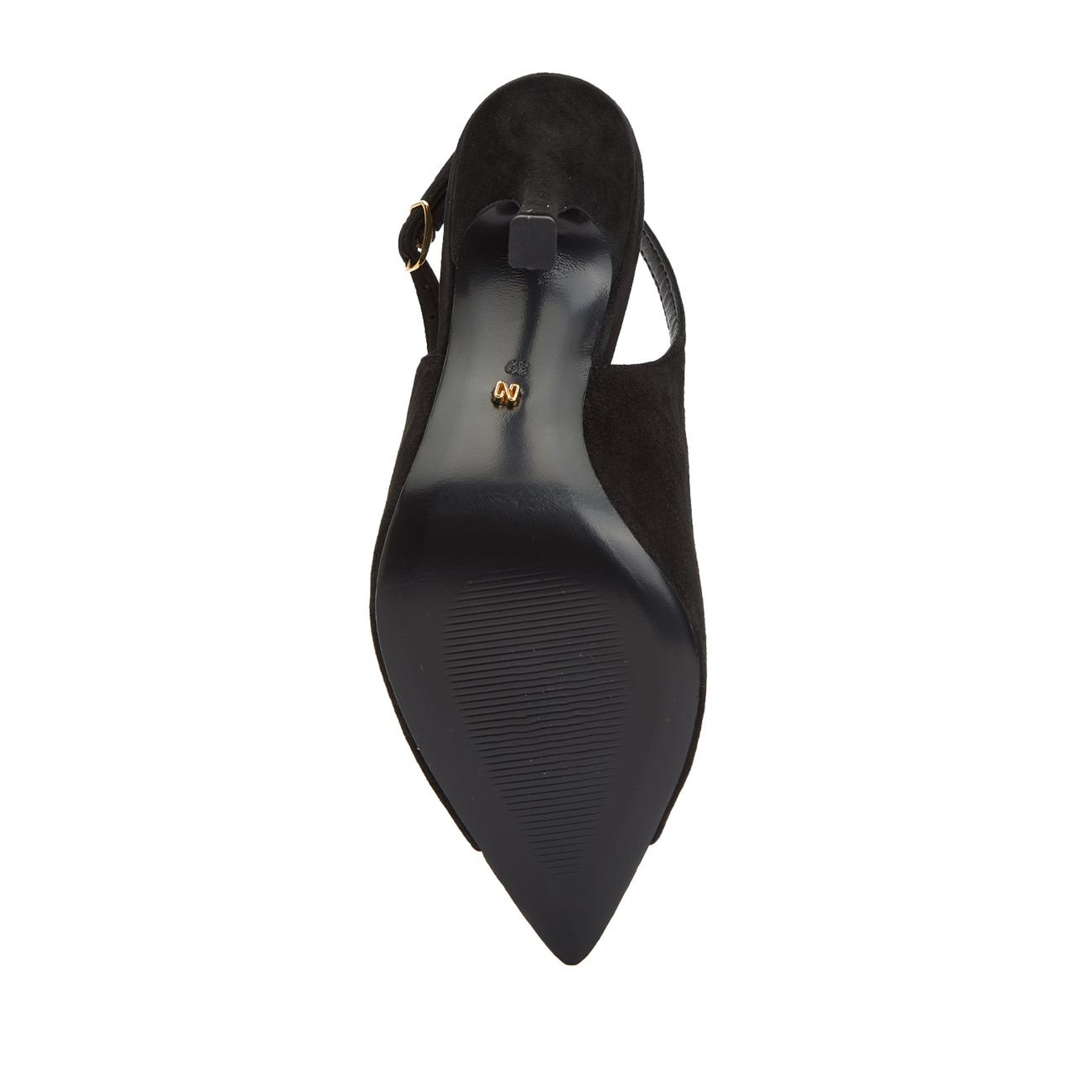 Network Kadın Siyah Aksesuar Detaylı Deri Sandalet