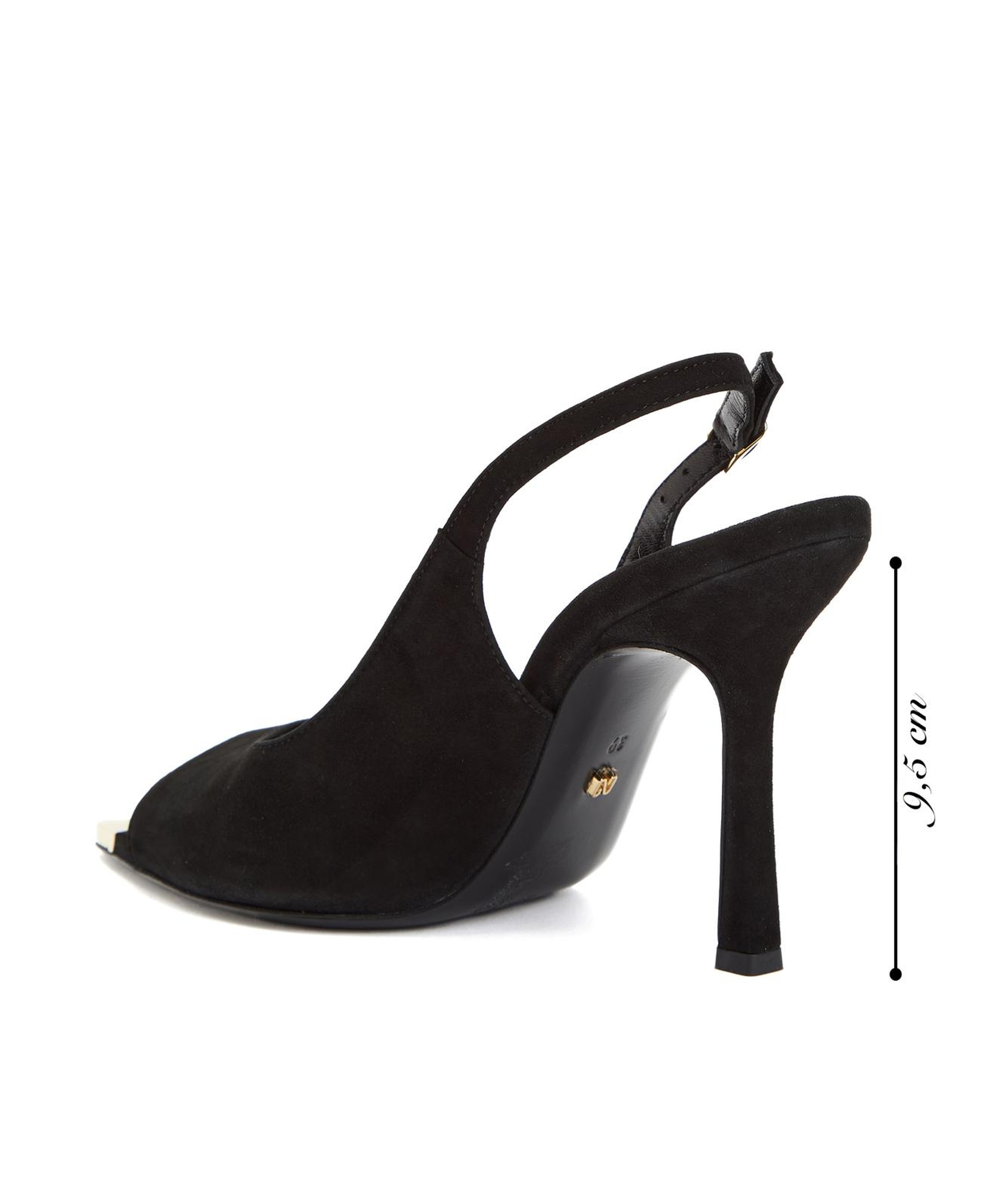 Network Kadın Siyah Aksesuar Detaylı Deri Sandalet