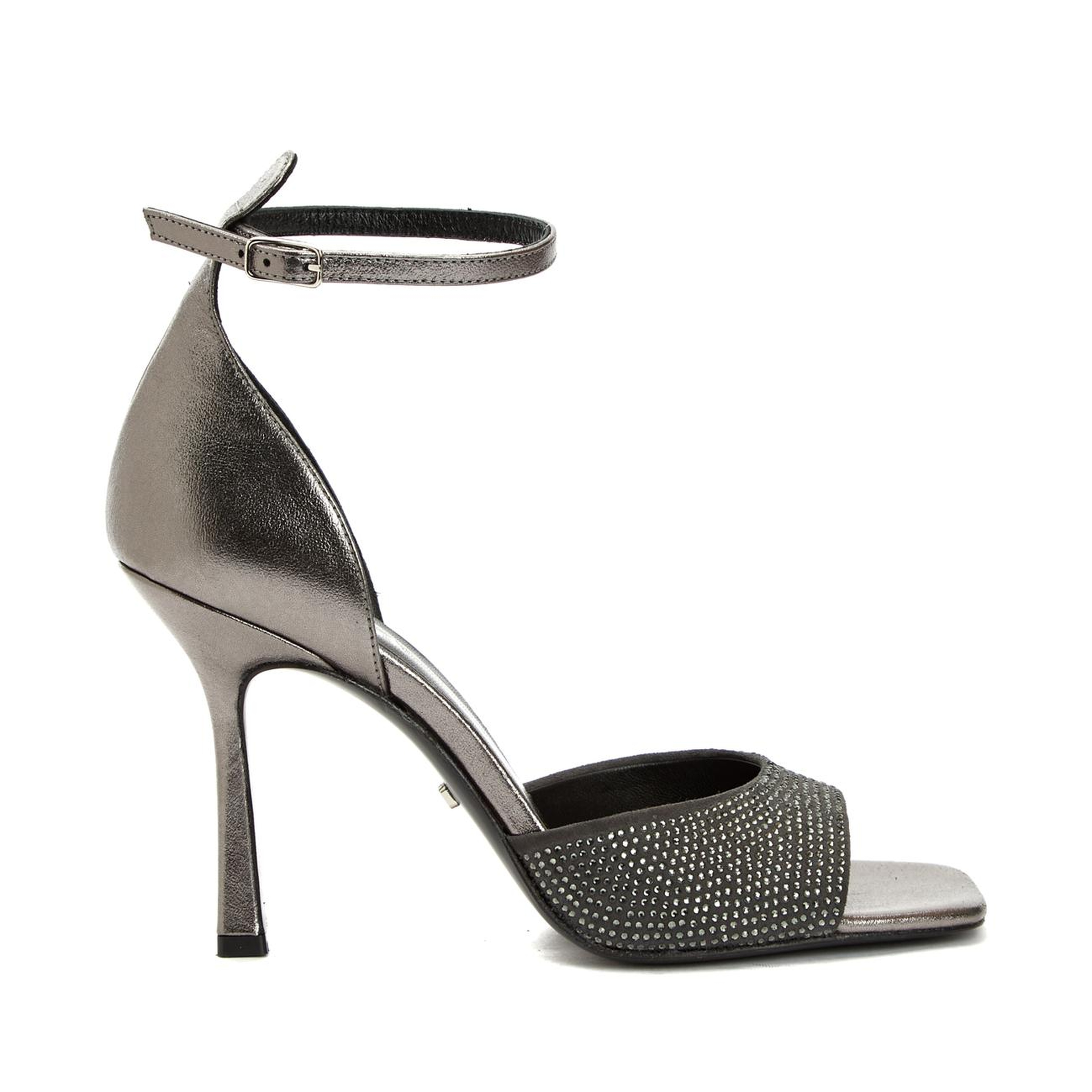 Network Kadın Platin Deri Sandalet