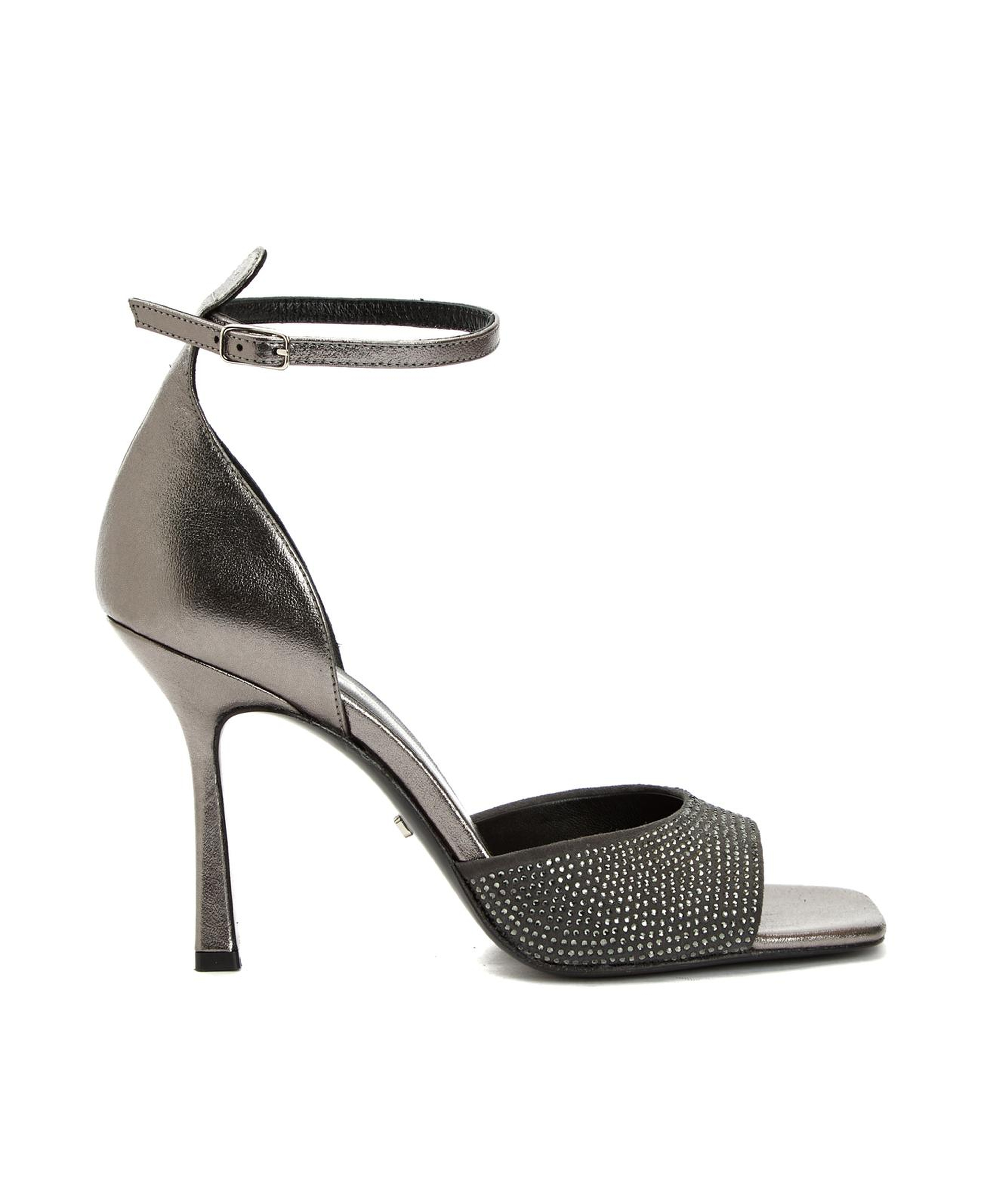 Network Kadın Platin Deri Sandalet