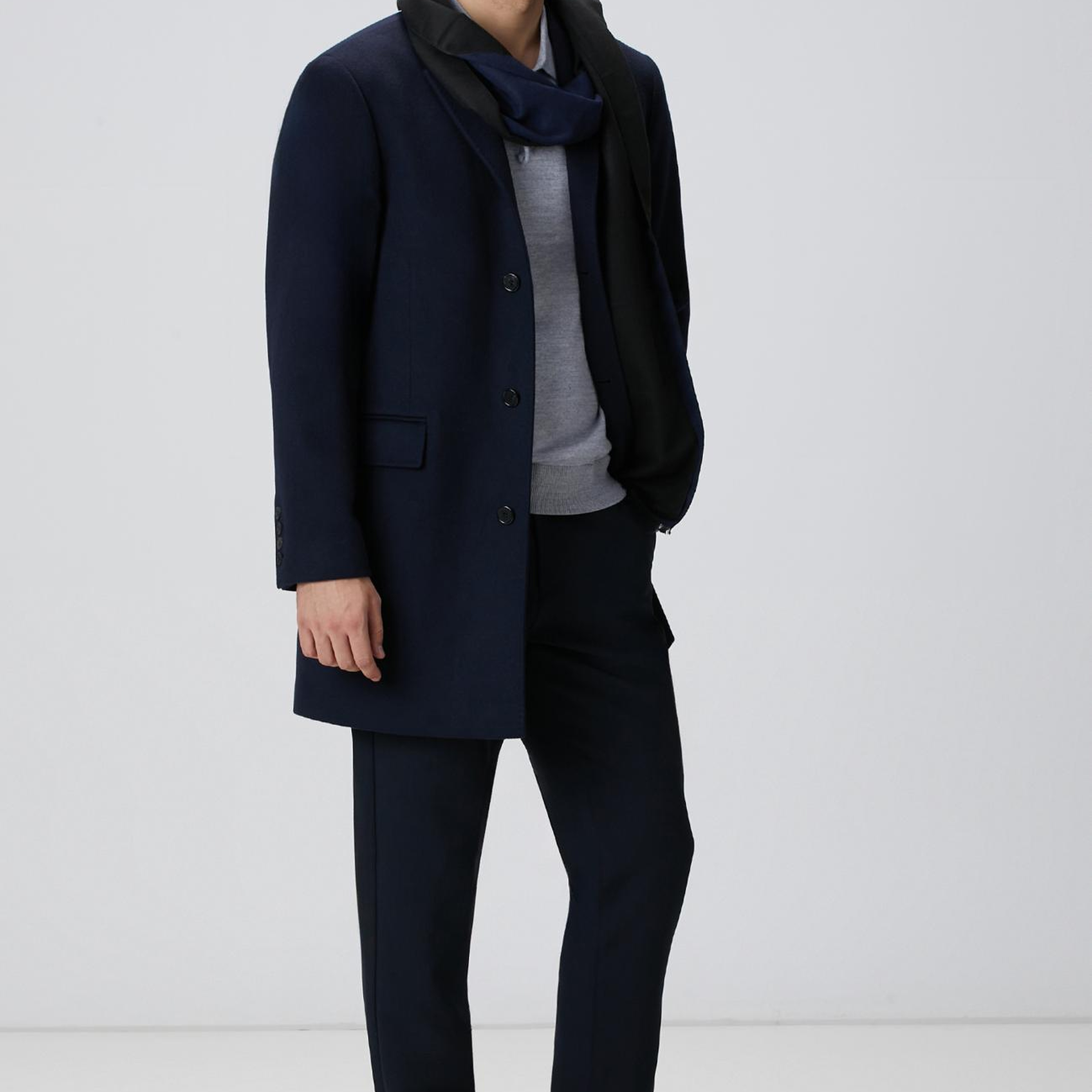 Network Erkek Limited Lacivert Kaşmir Palto