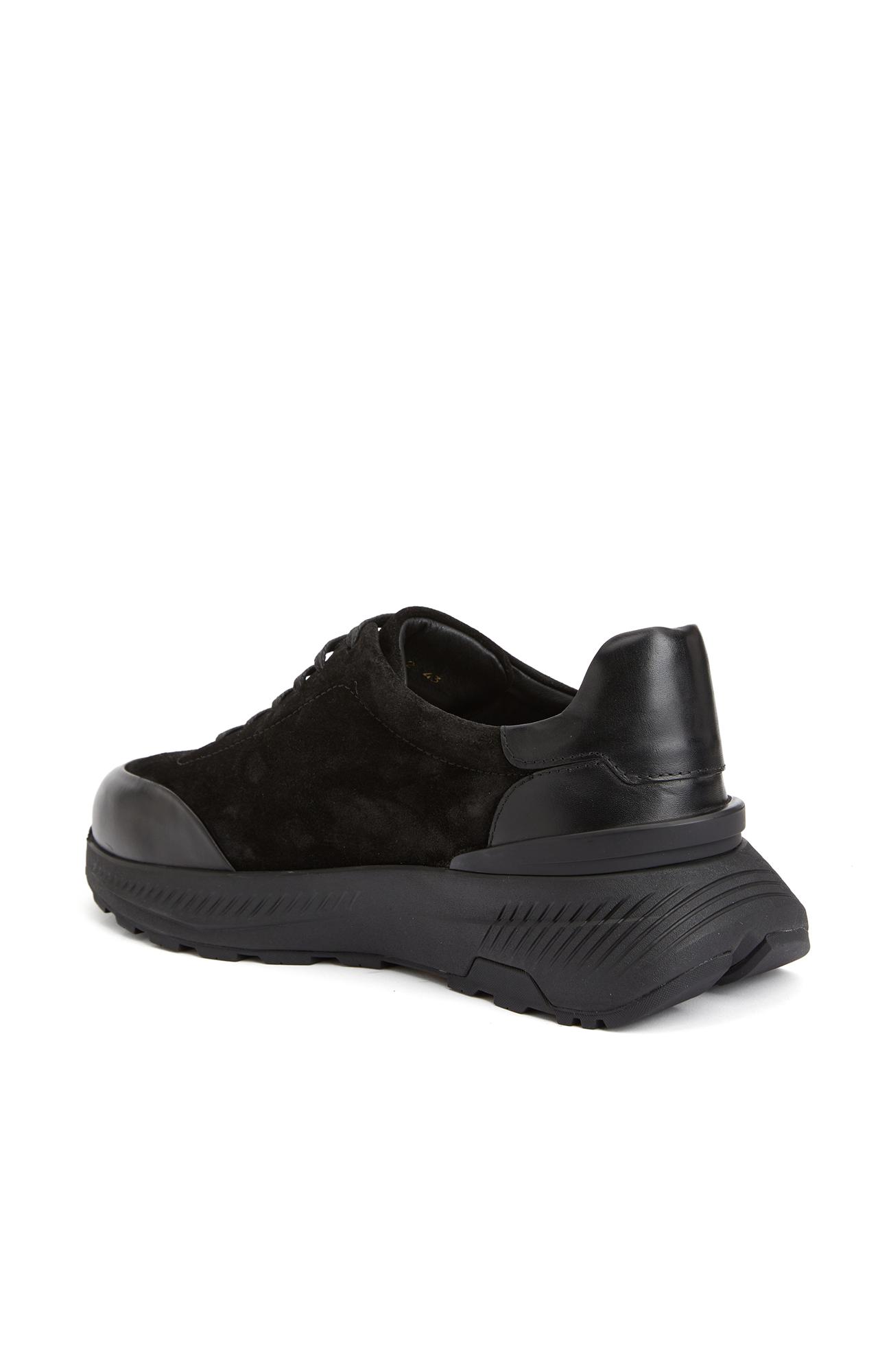 Network Erkek Siyah Deri Sneaker