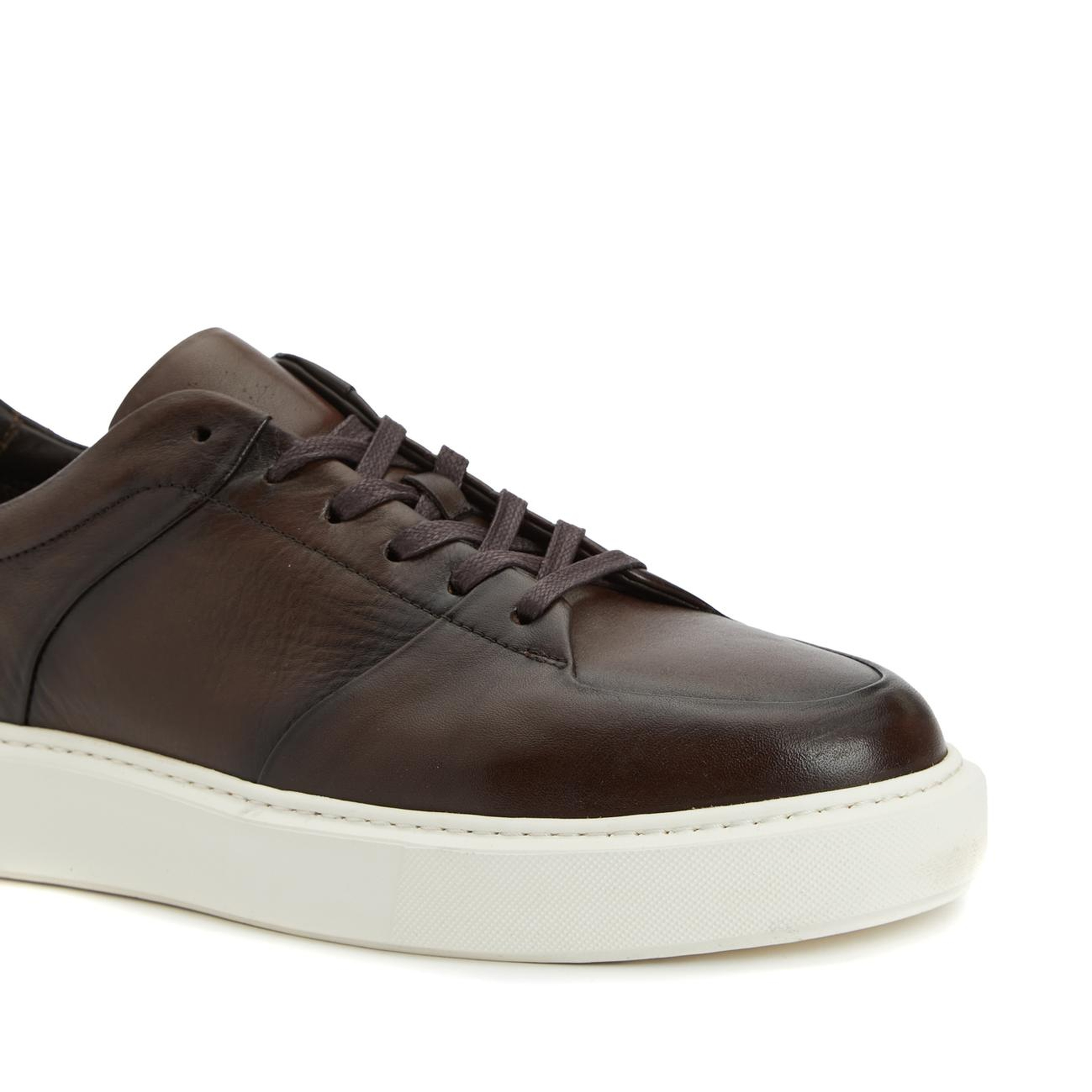 Network Erkek Kahverengi Deri Sneaker