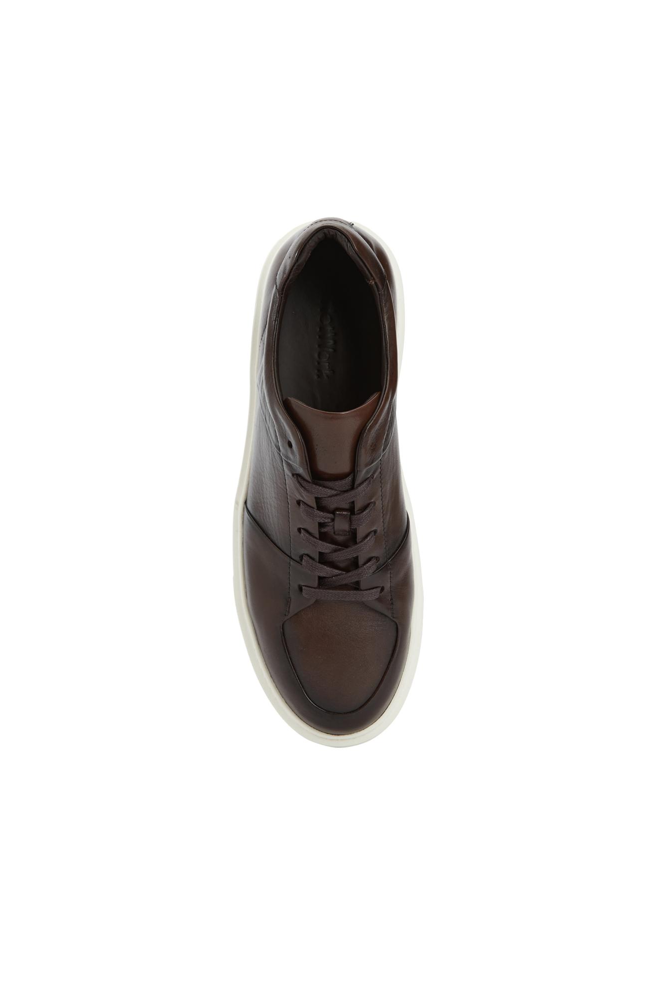 Network Erkek Kahverengi Deri Sneaker