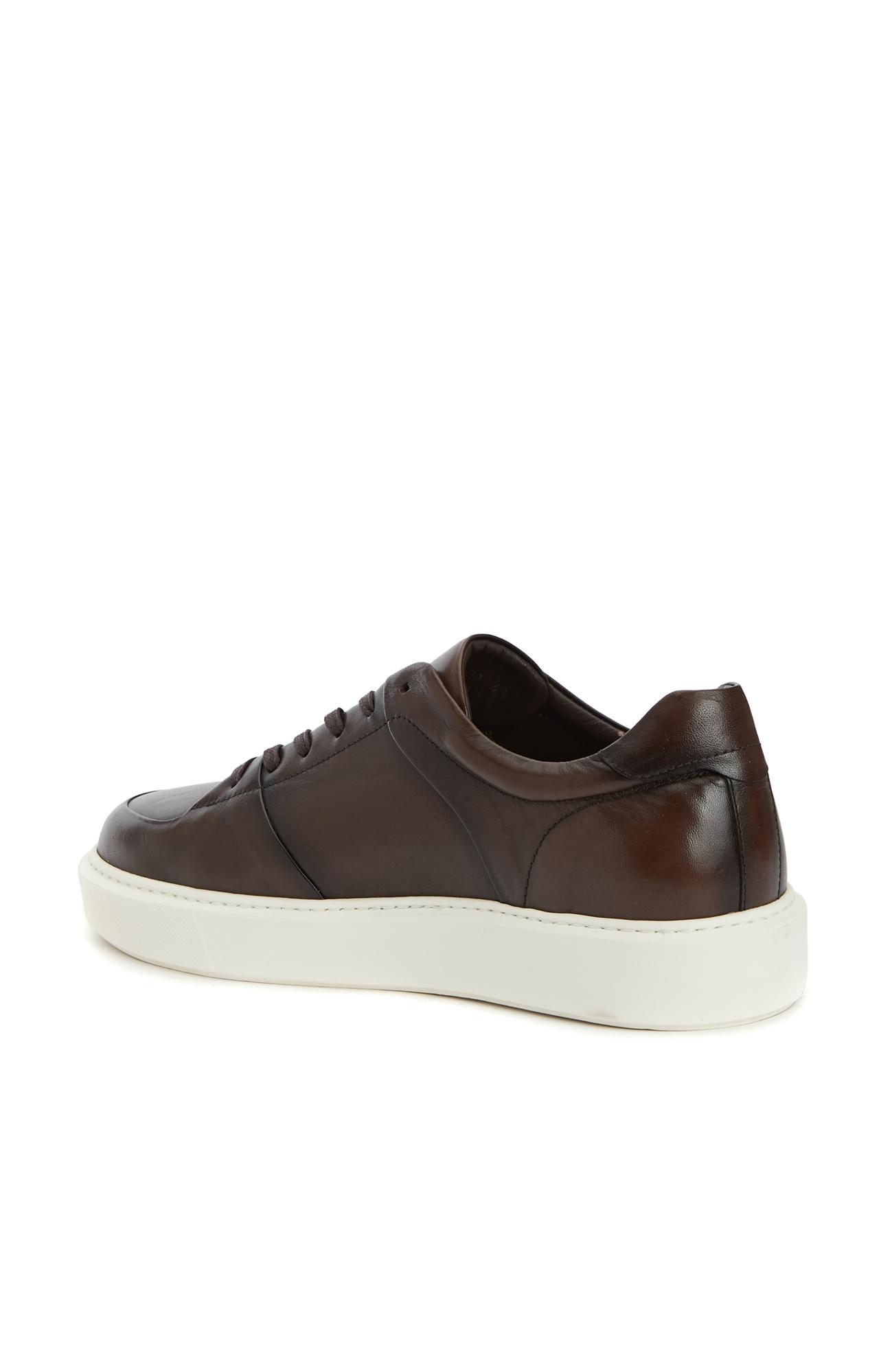 Network Erkek Kahverengi Deri Sneaker