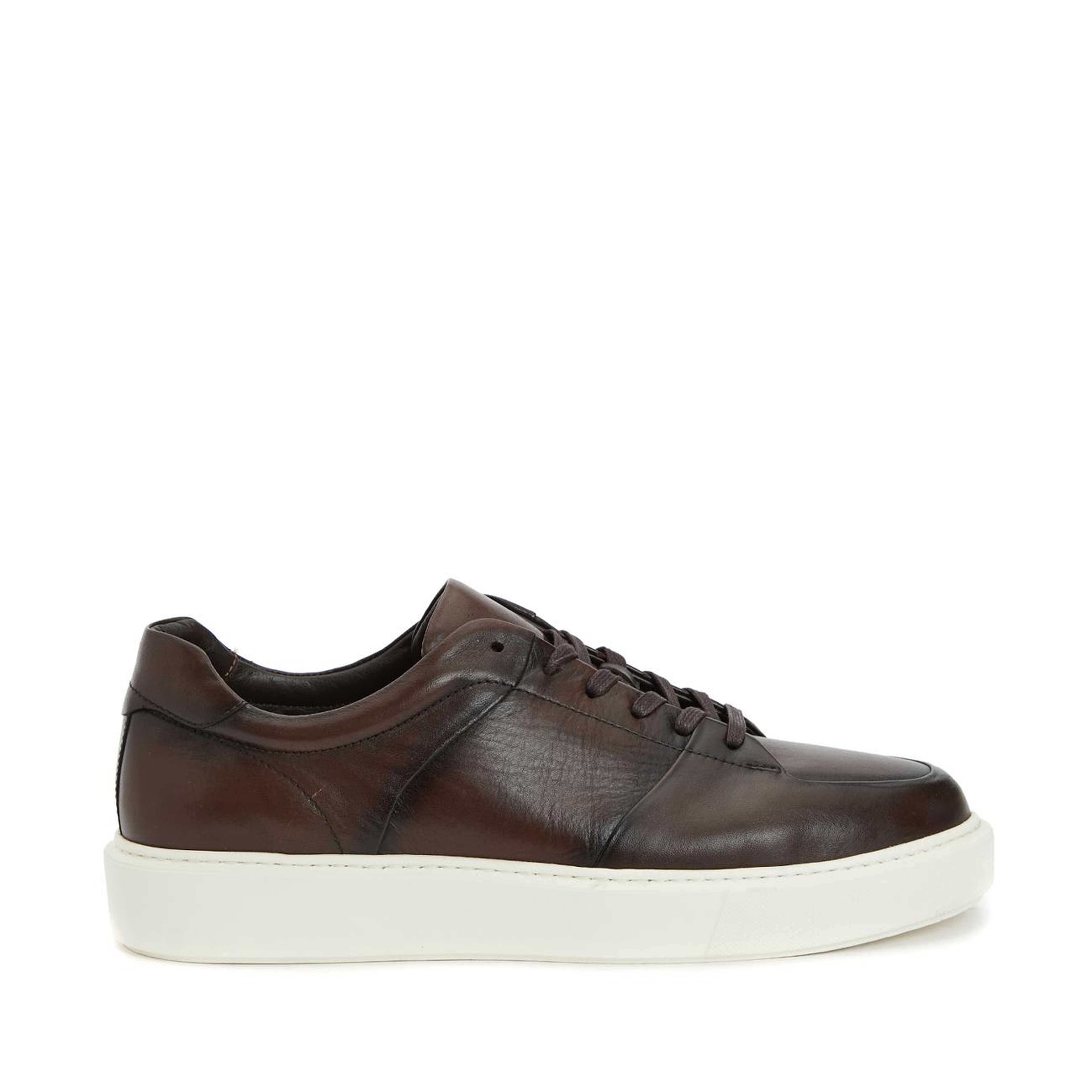 Network Erkek Kahverengi Deri Sneaker
