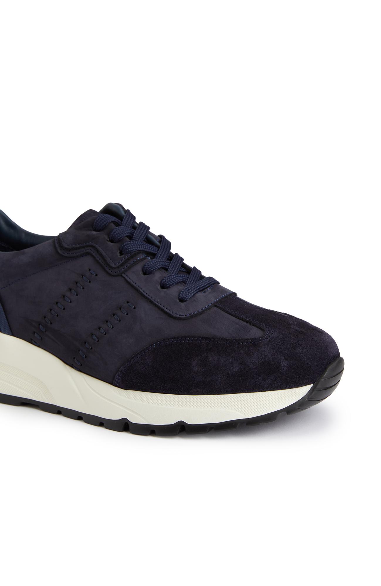 Network Erkek Lacivert Süet Garnili Sneaker