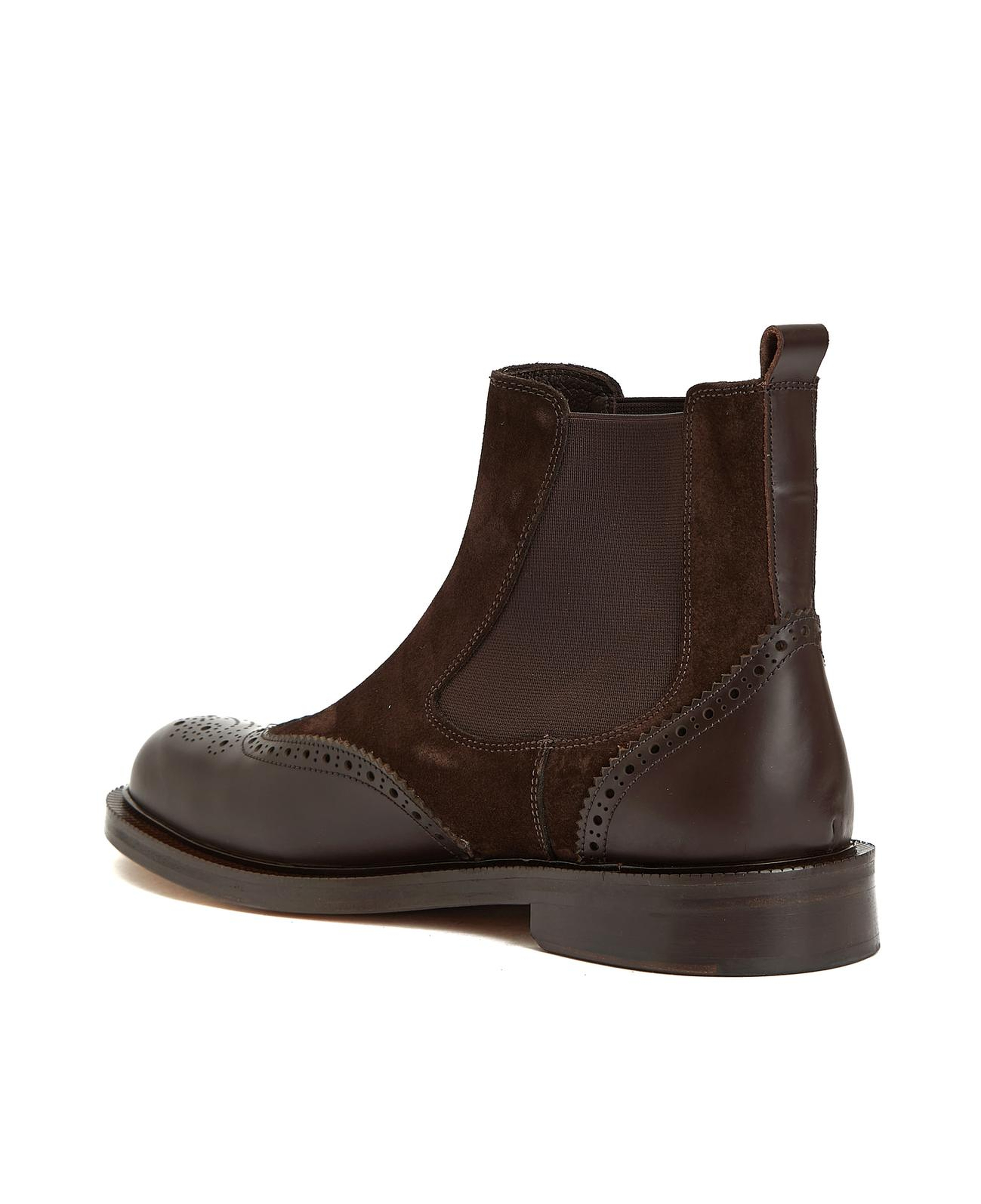 Network Erkek Kahverengi Deri Süet Chelsea Bot