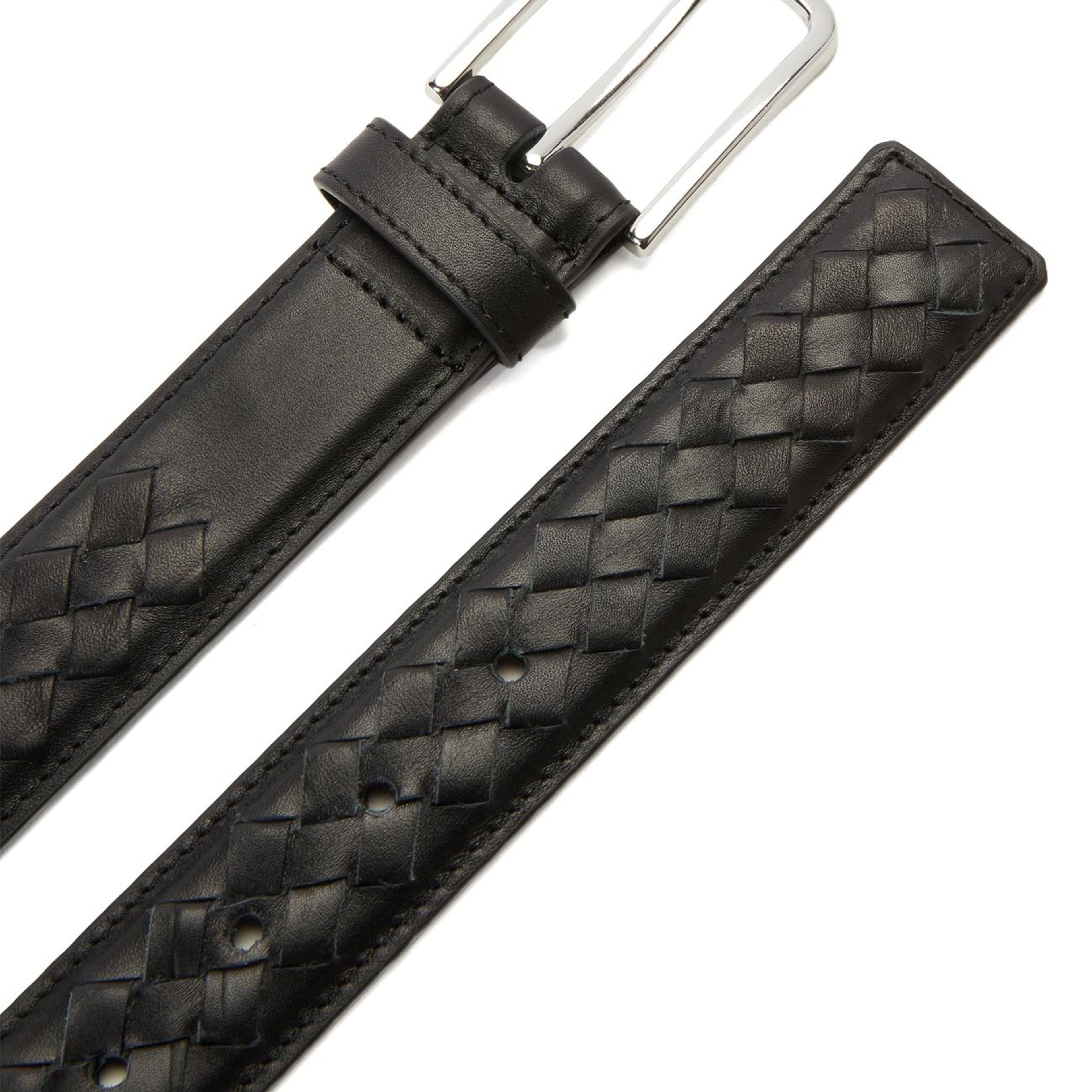 Network Erkek Siyah Deri Kemer