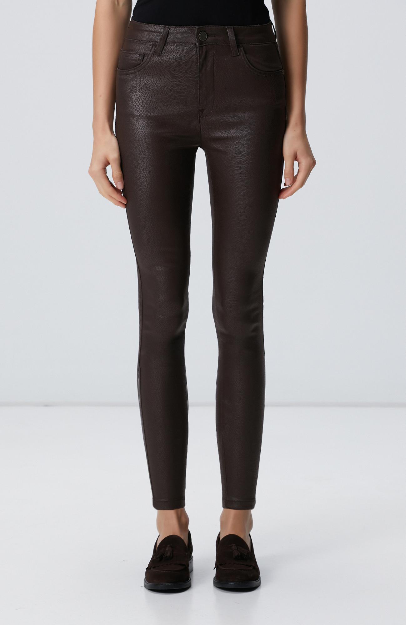 Network Kadın Kahverengi Kaplamalı Casual Pantolon