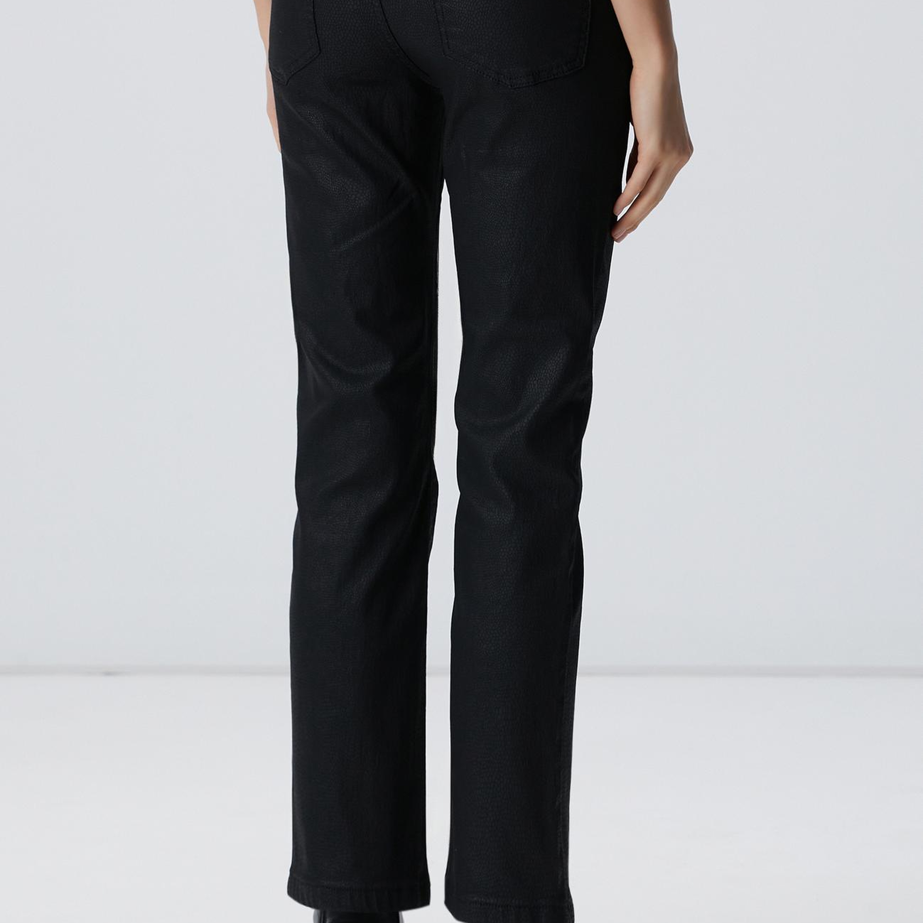 Network Kadın Siyah Kaplama Casual Pantolon