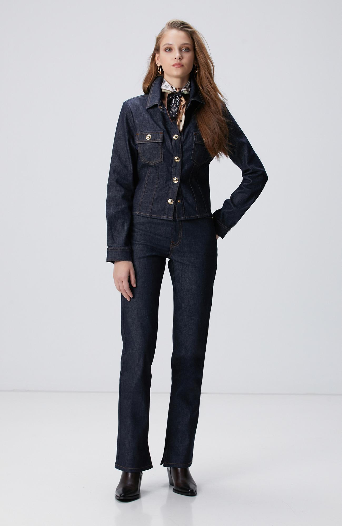 Network Kadın Lacivert Bootcut Denim Pantolon