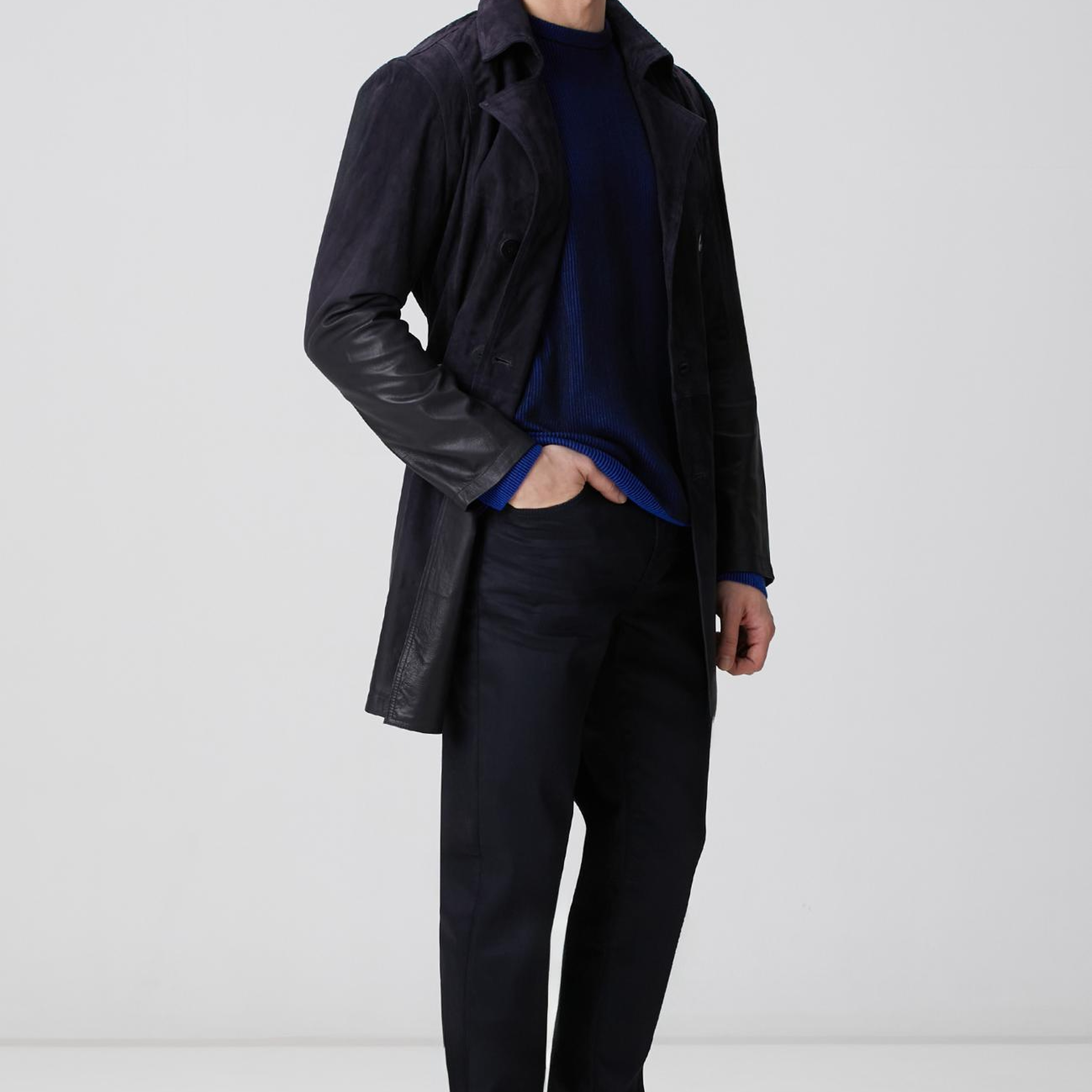 Network Erkek Lacivert Fitilli Kazak