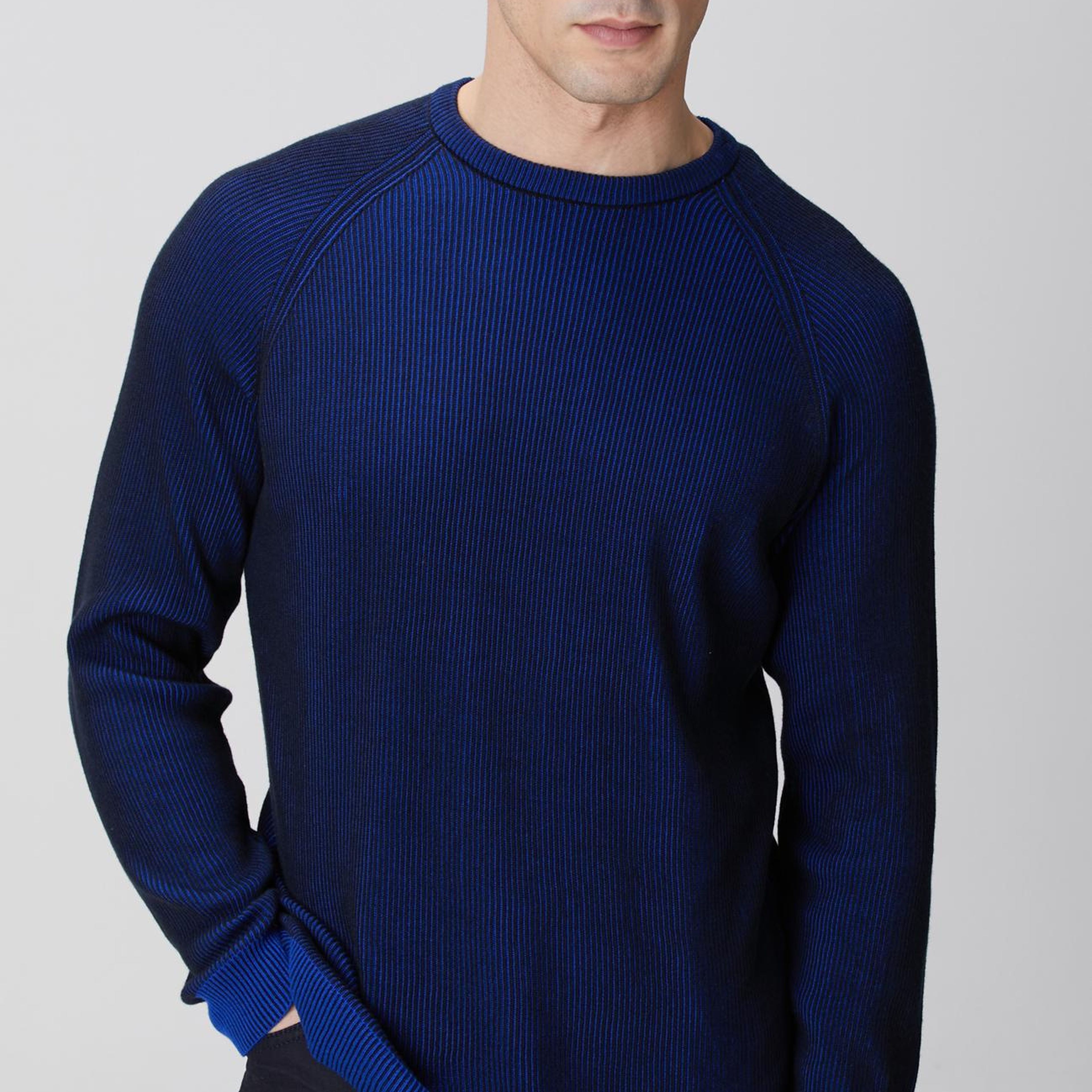 Network Erkek Lacivert Fitilli Kazak