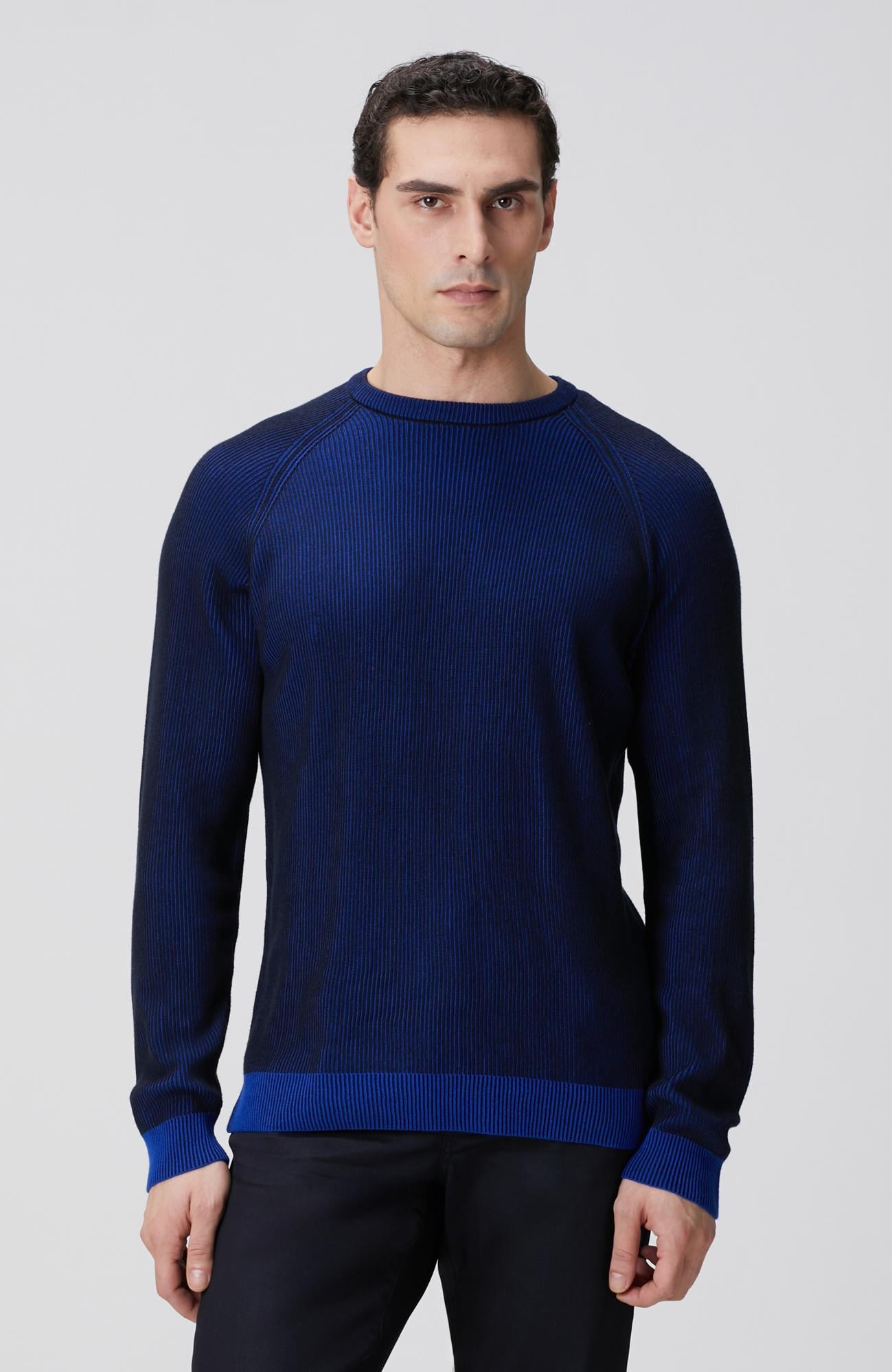 Network Erkek Lacivert Fitilli Kazak