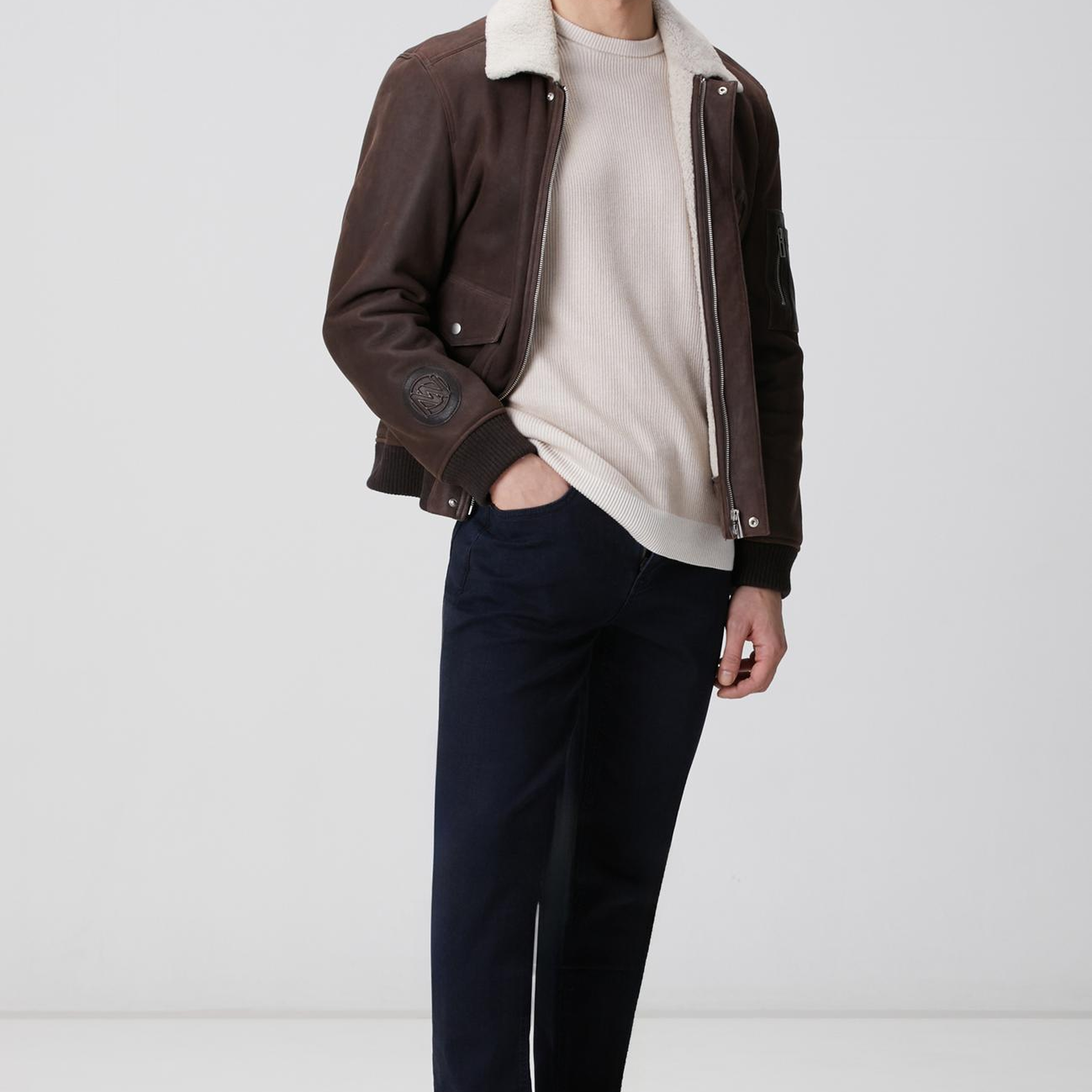 Network Erkek Bej Fitilli Kazak