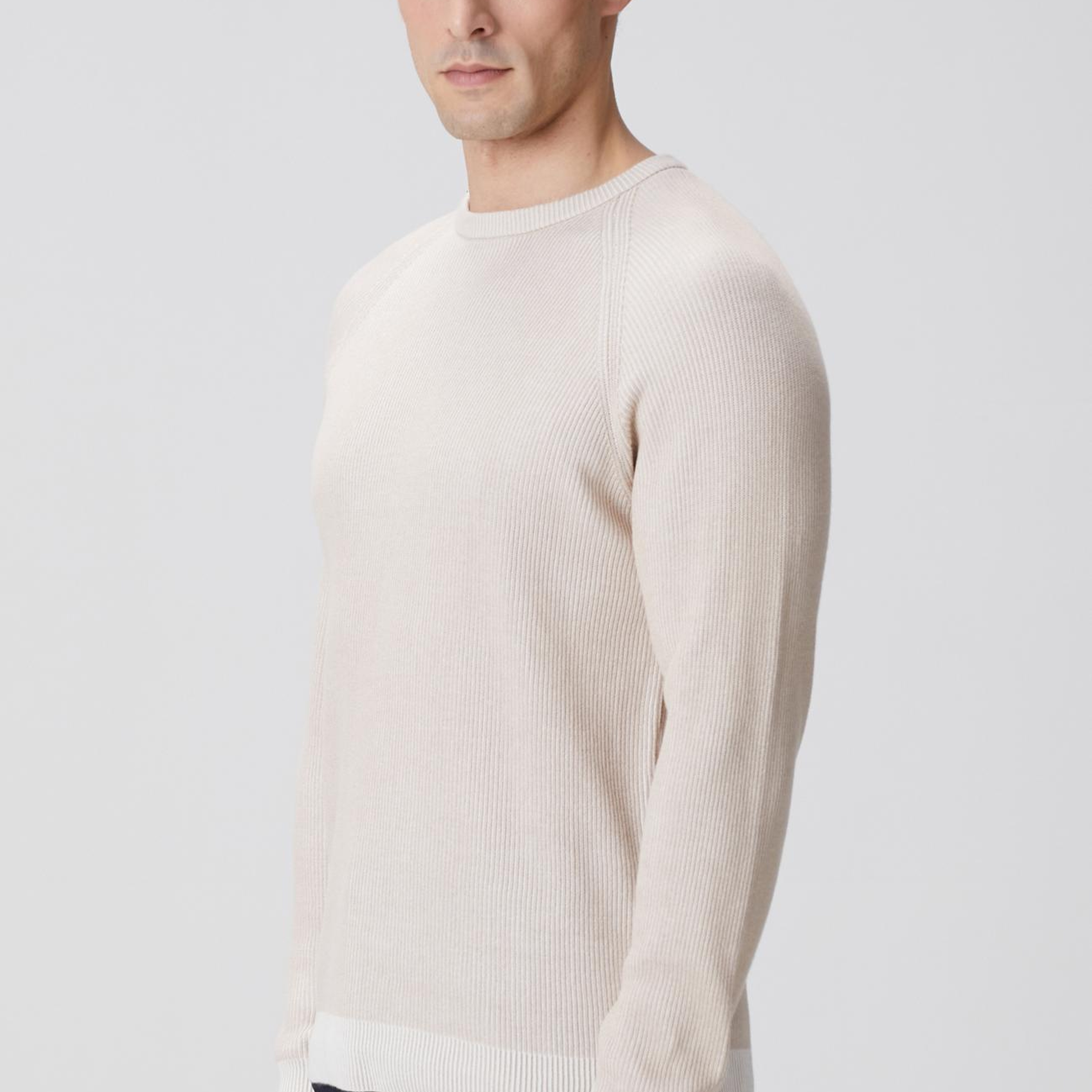 Network Erkek Bej Fitilli Kazak