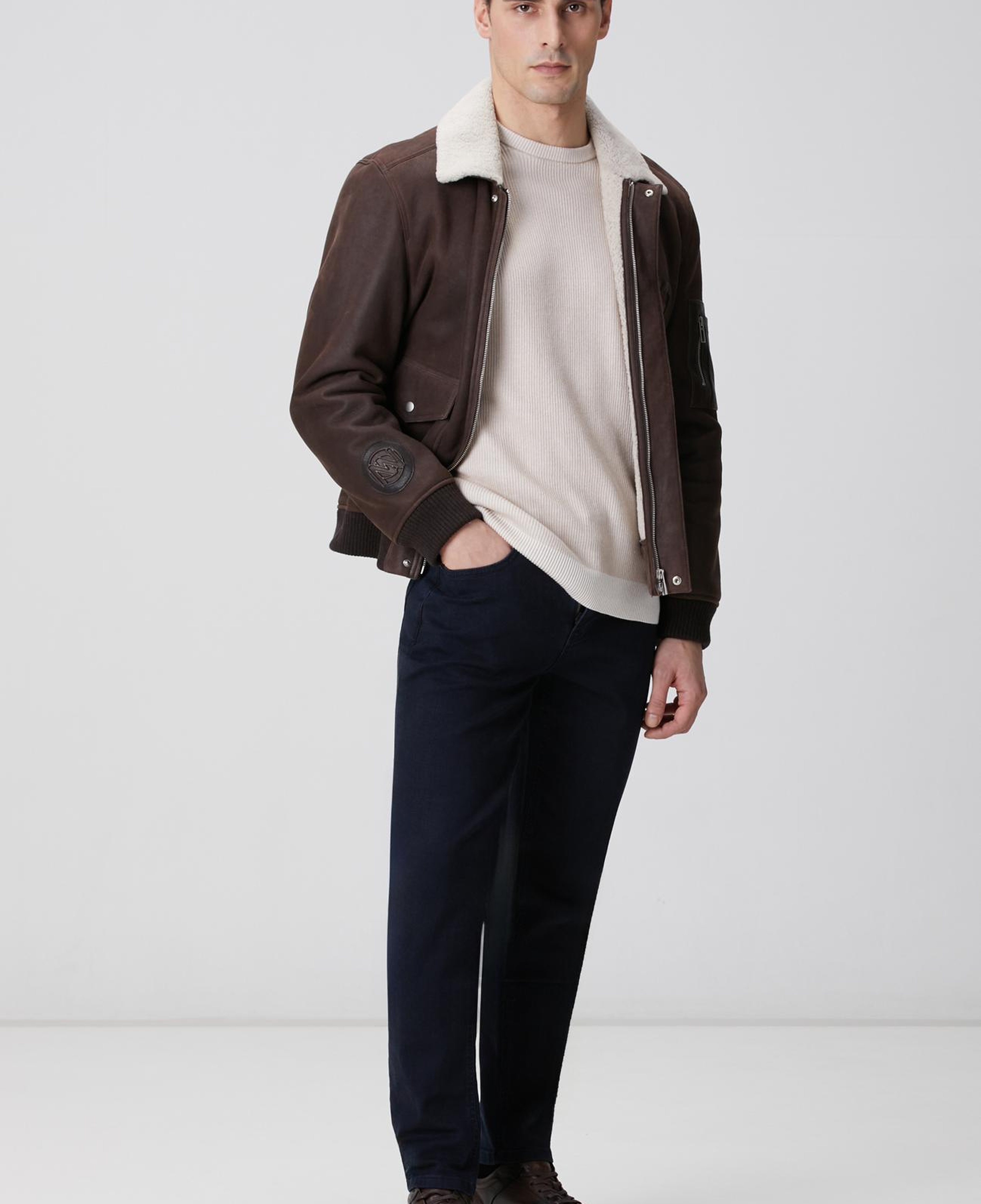 Network Erkek Bej Fitilli Kazak