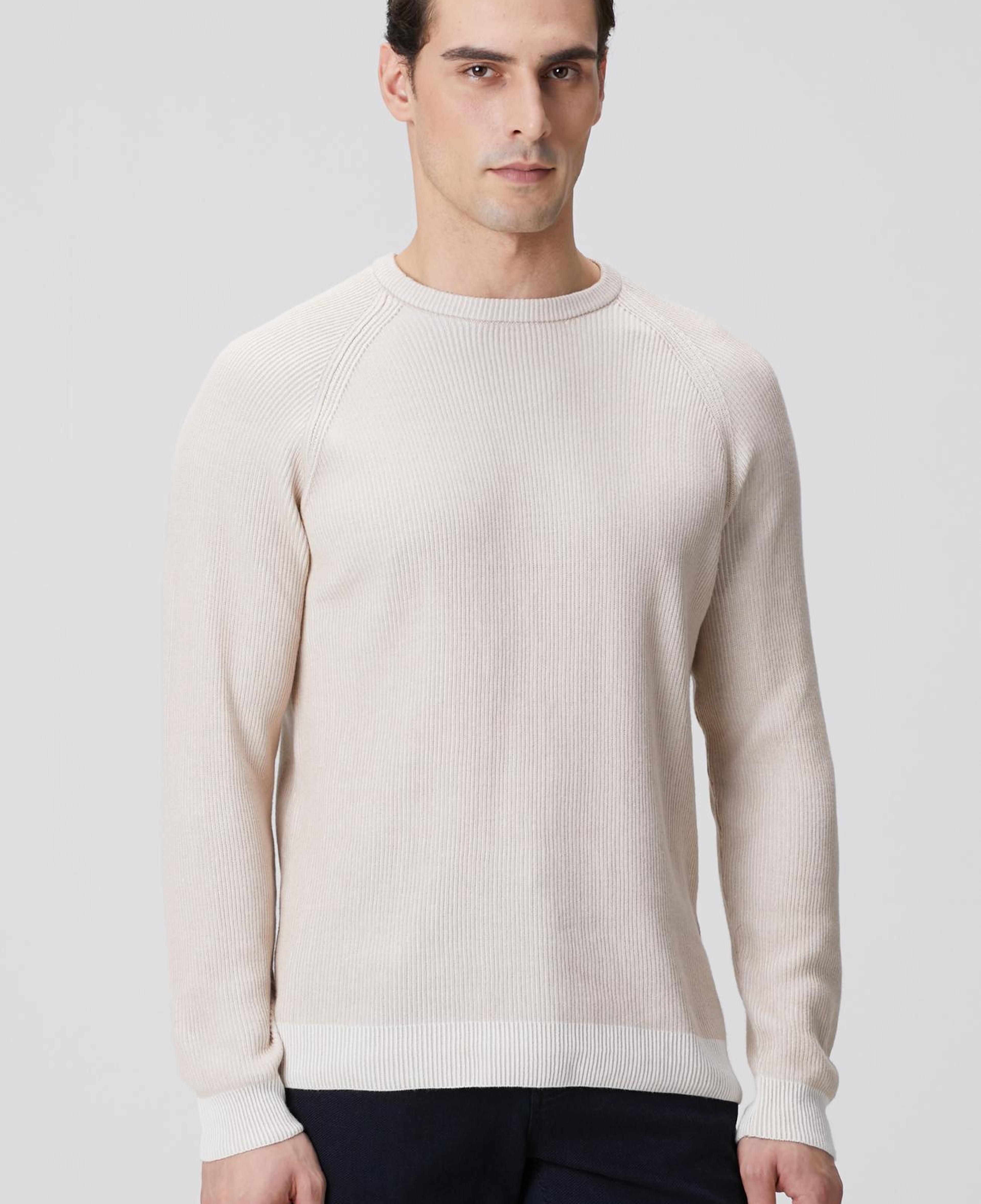 Network Erkek Bej Fitilli Kazak