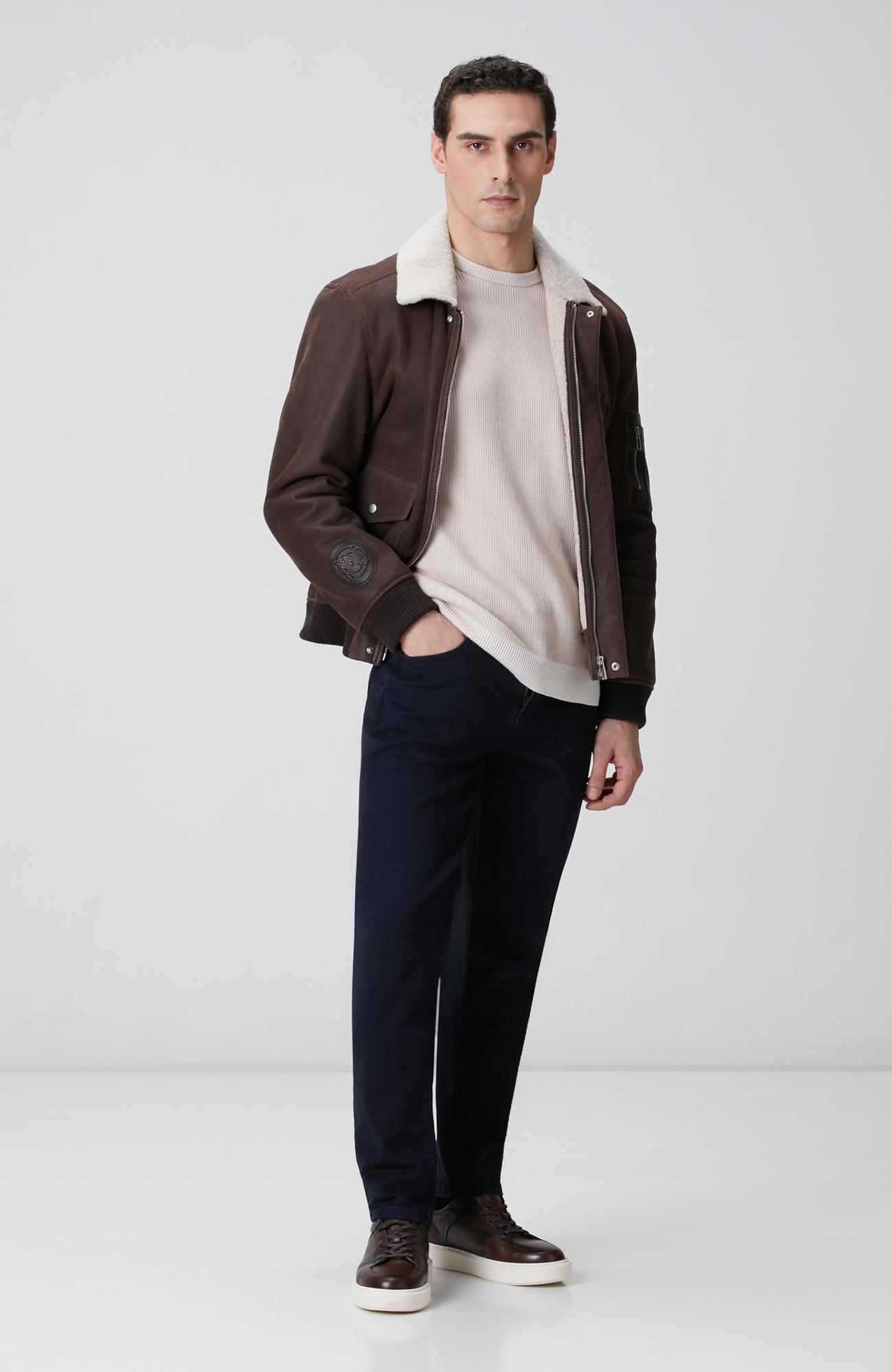 Network Erkek Bej Fitilli Kazak