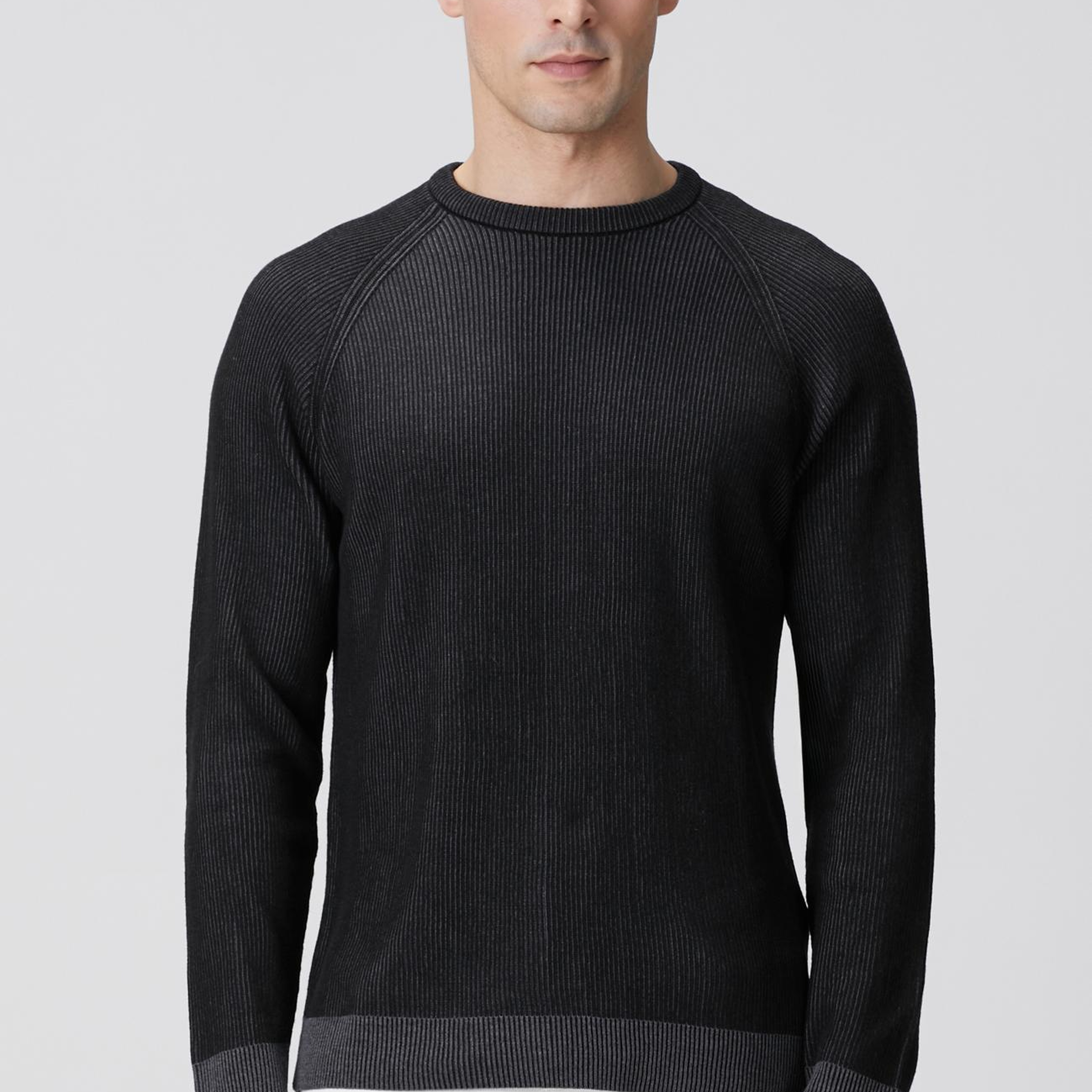 Network Erkek Siyah Fitilli Kazak