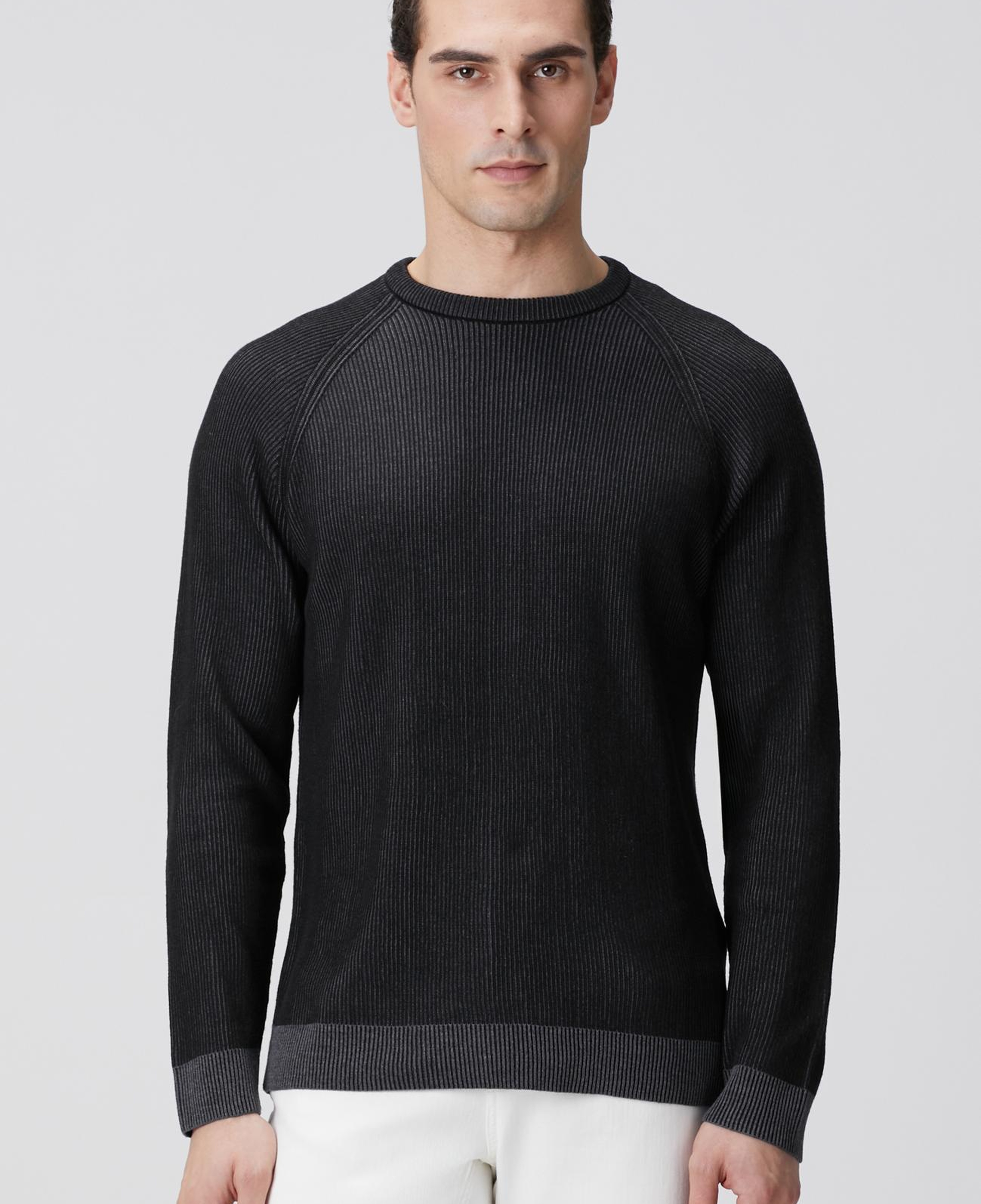 Network Erkek Siyah Fitilli Kazak