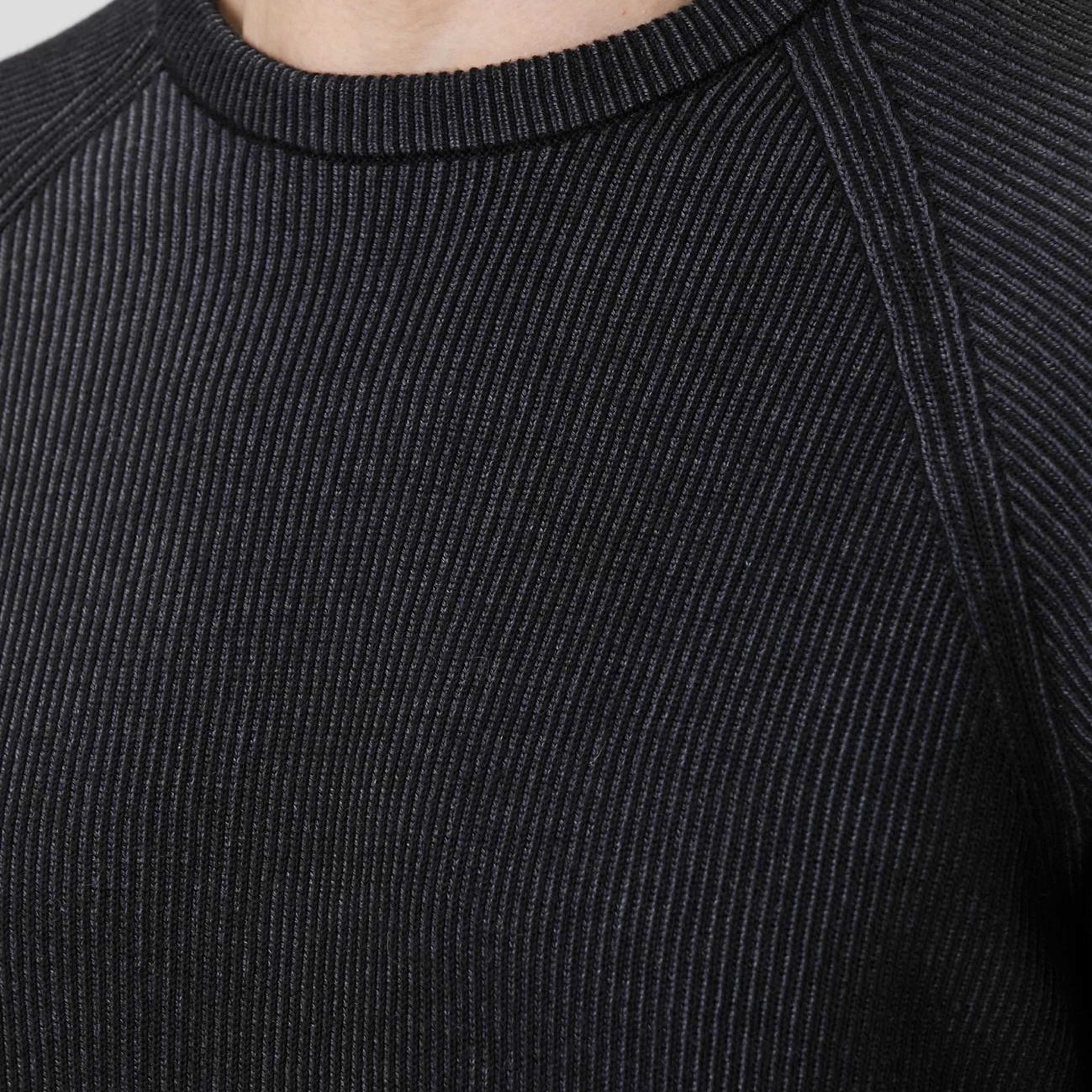 Network Erkek Siyah Fitilli Kazak