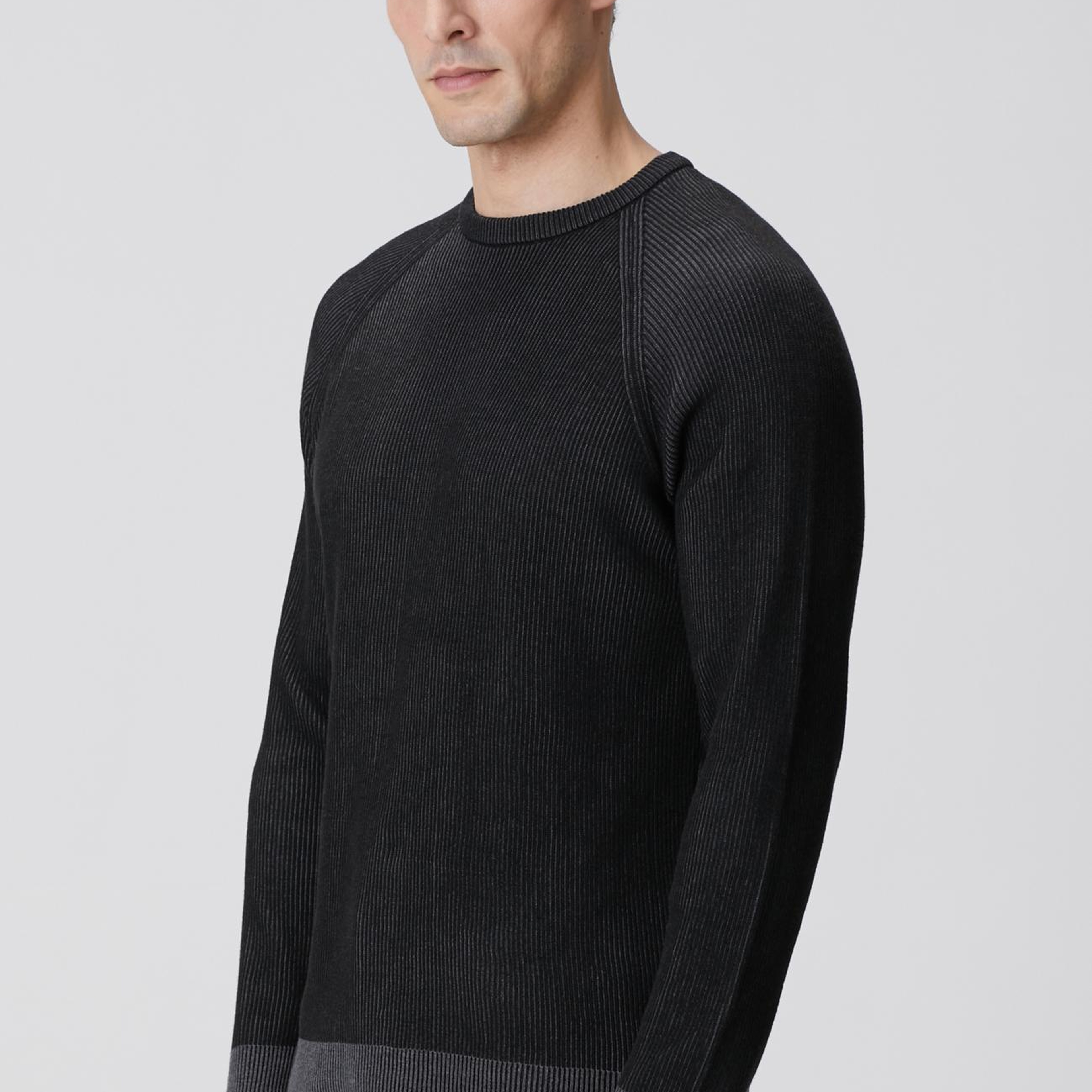 Network Erkek Siyah Fitilli Kazak