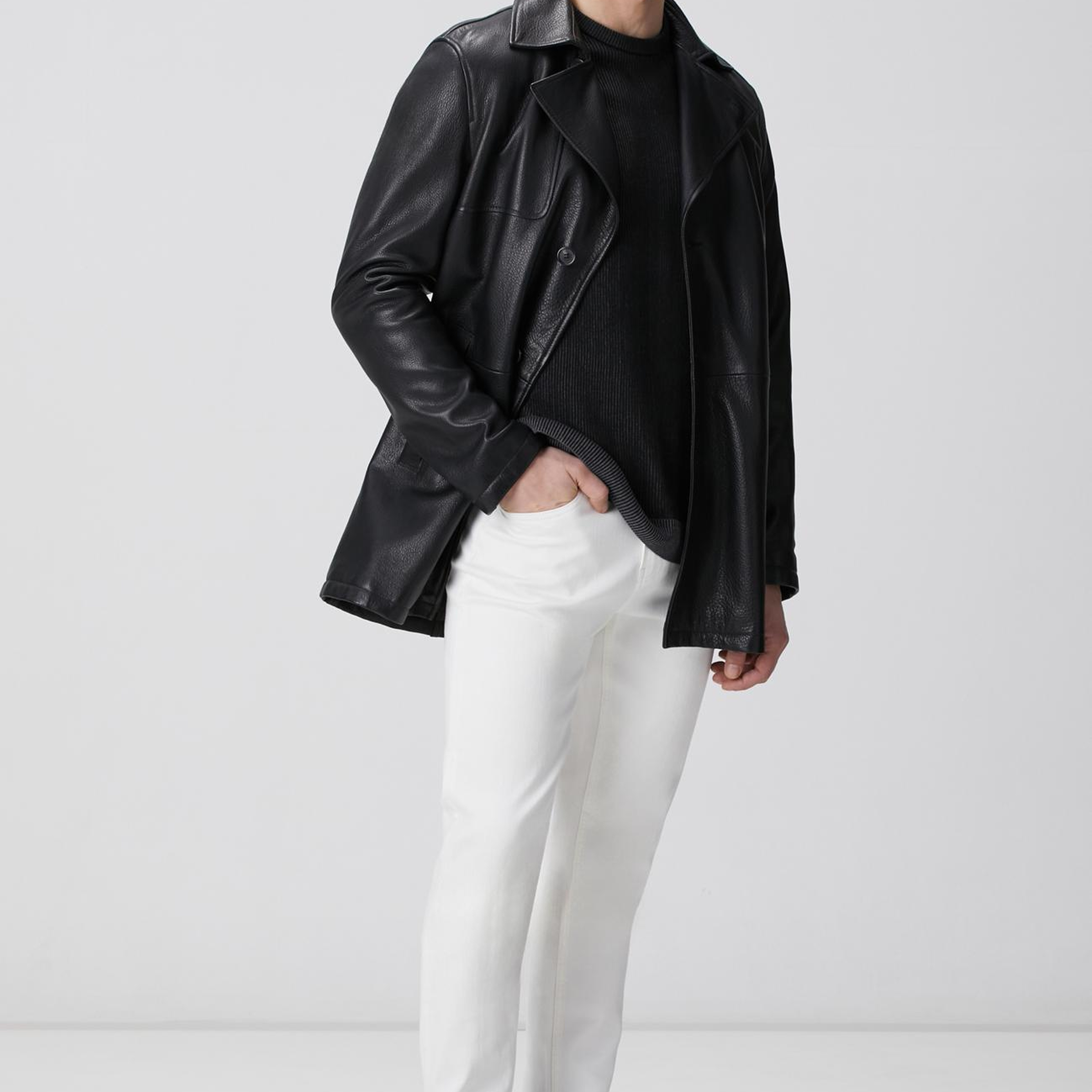 Network Erkek Siyah Fitilli Kazak