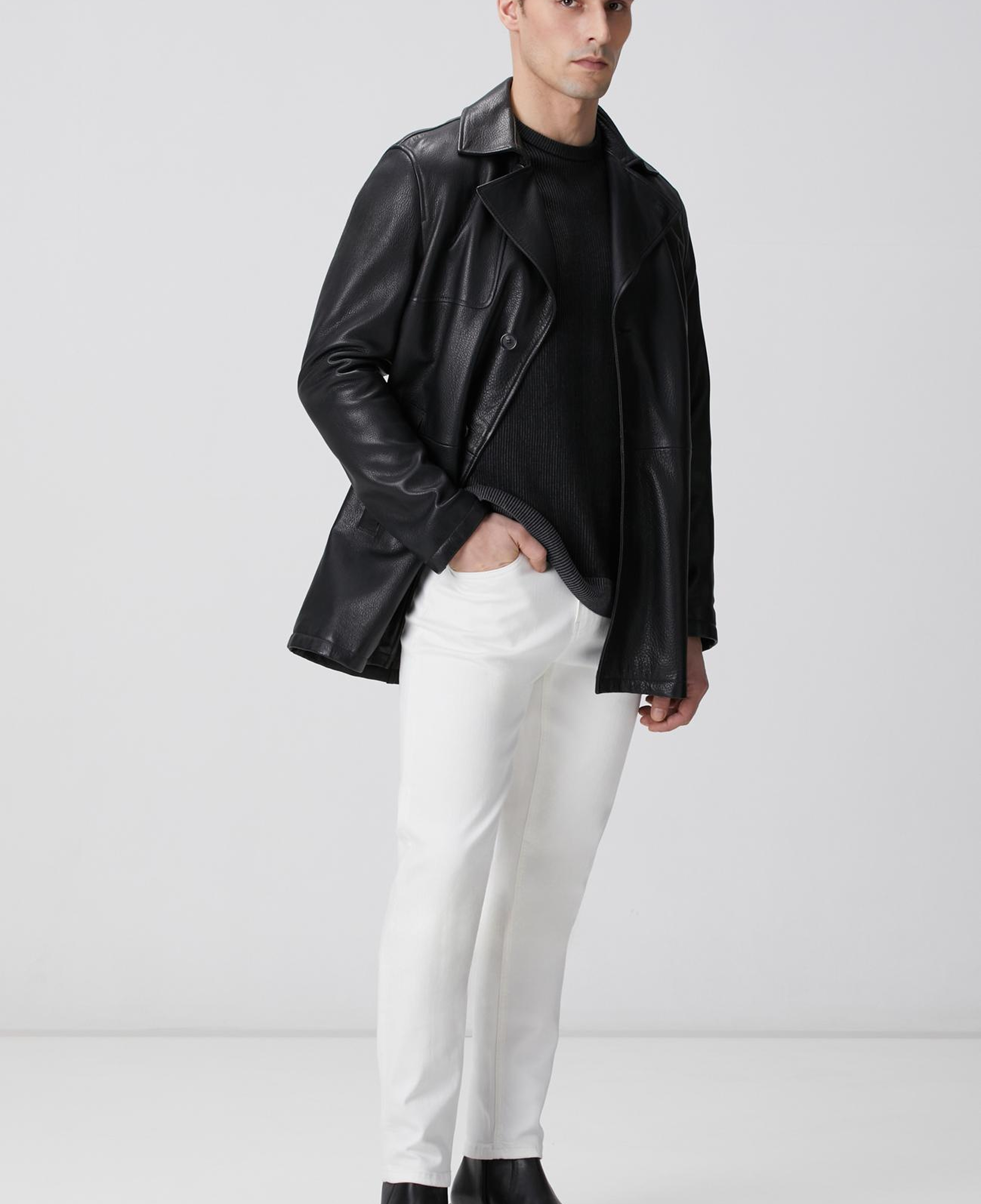 Network Erkek Siyah Fitilli Kazak