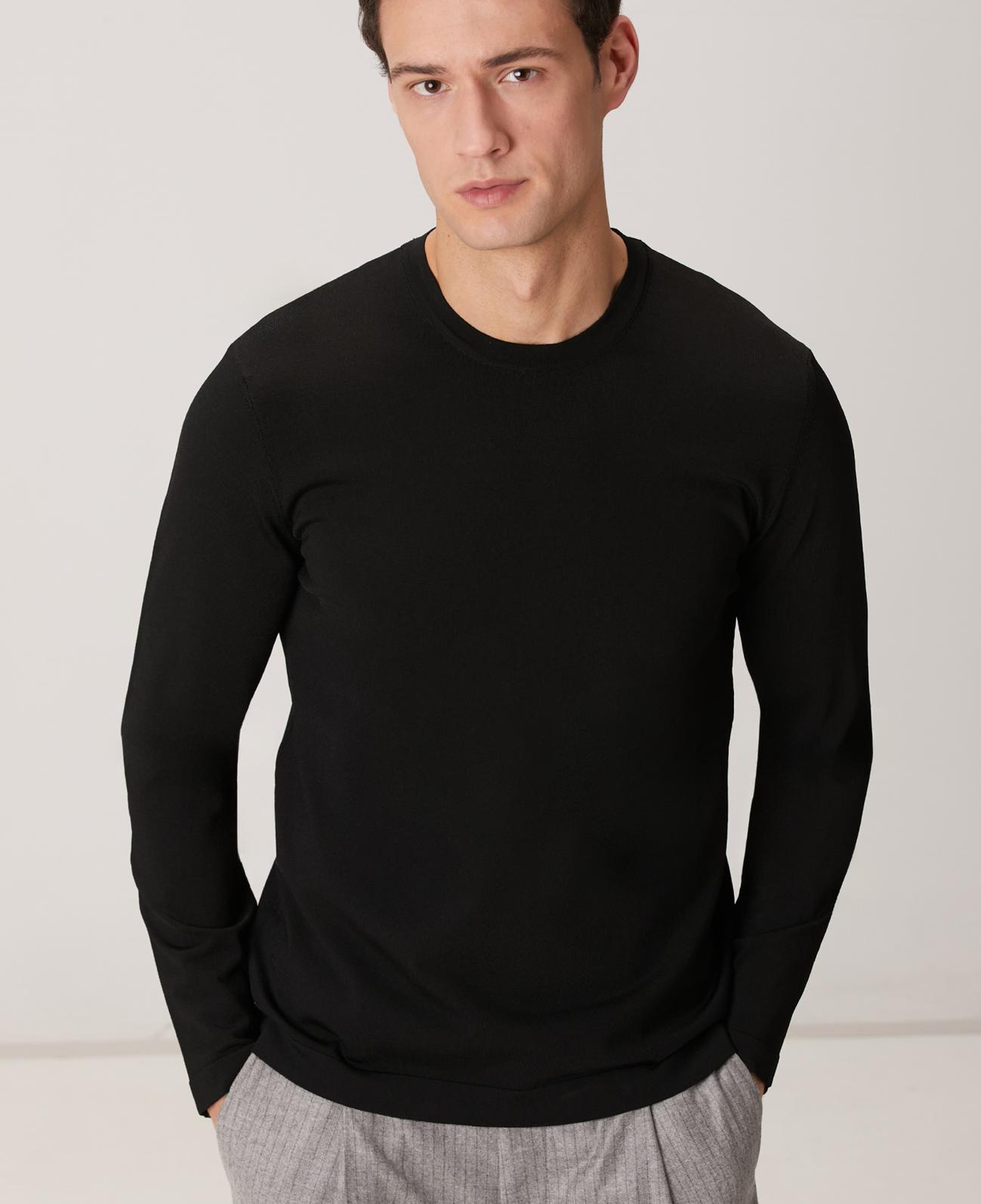 Network Erkek Siyah Rayon Kazak