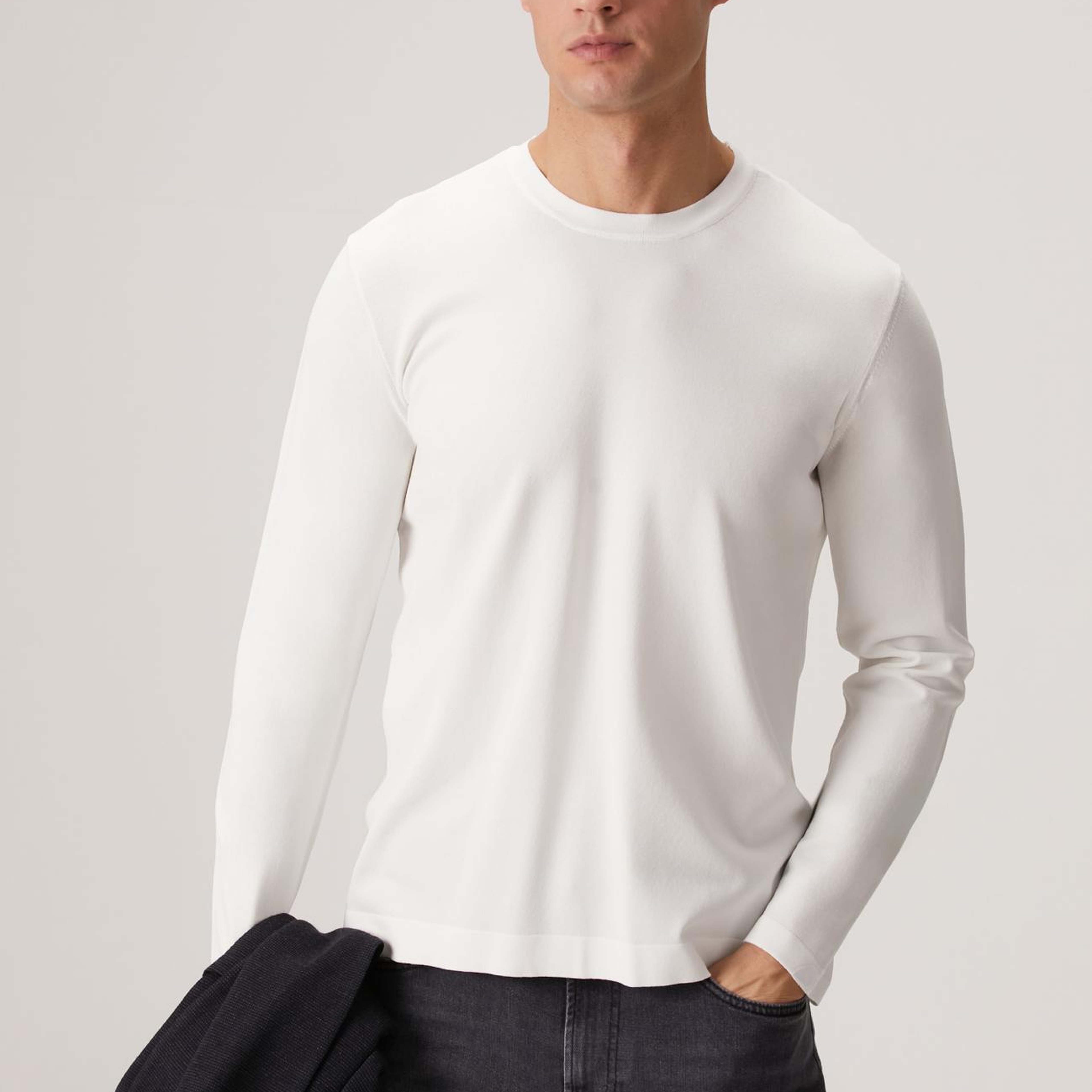 Network Erkek Kırık Beyaz Rayon Kazak