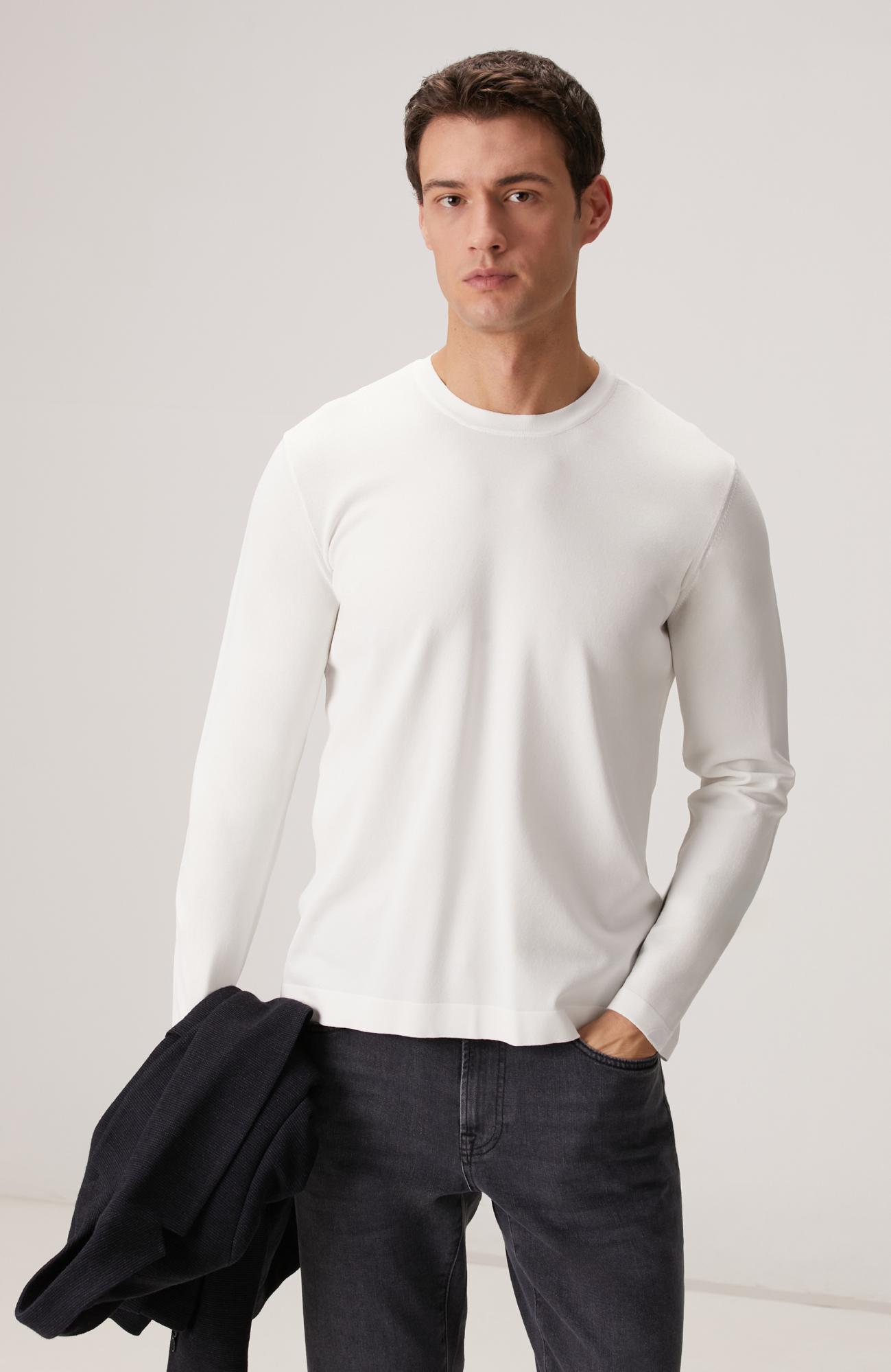 Network Erkek Kırık Beyaz Rayon Kazak