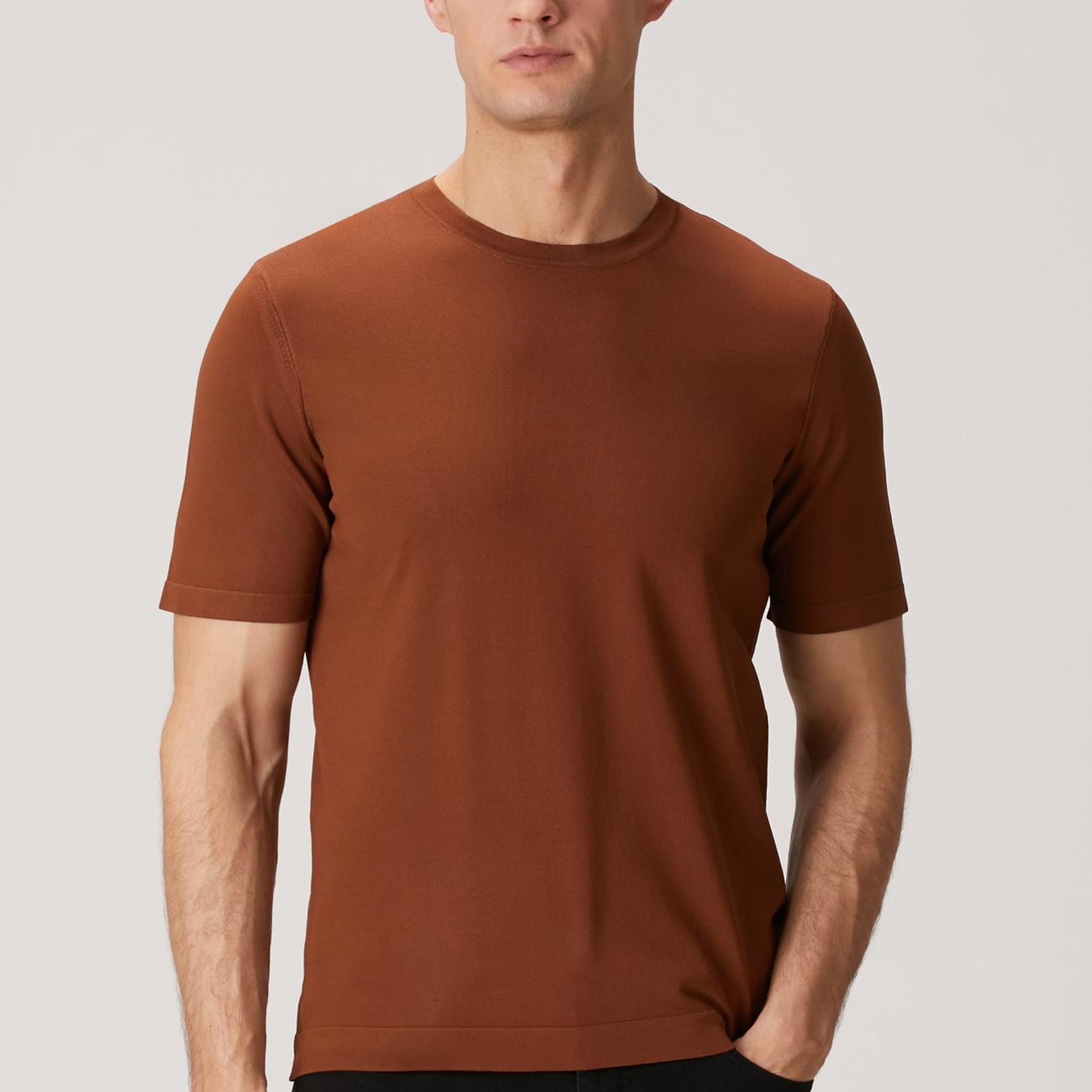 Network Erkek Vizon Kısa Kollu Kazak