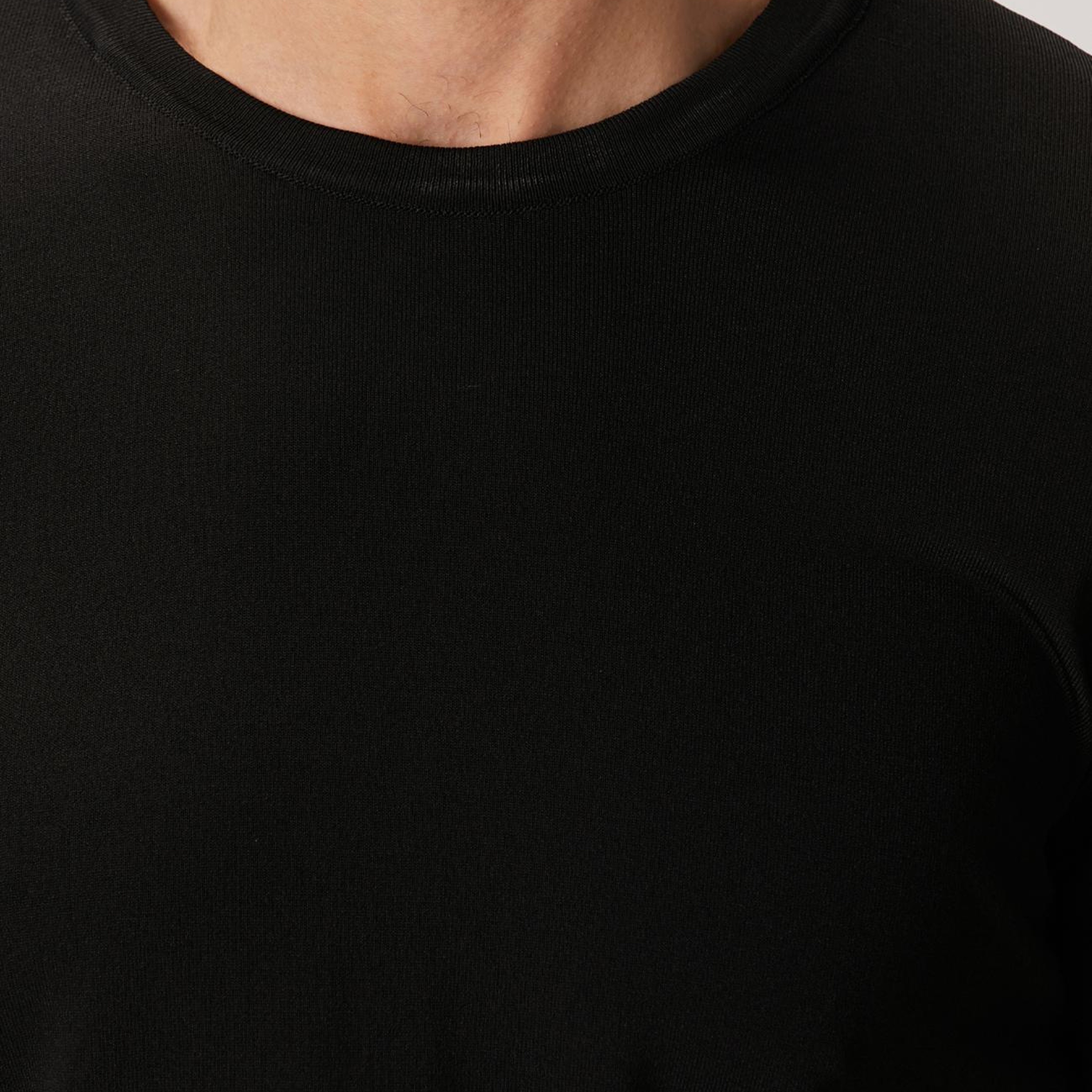 Network Erkek Siyah Kısa Kollu Kazak