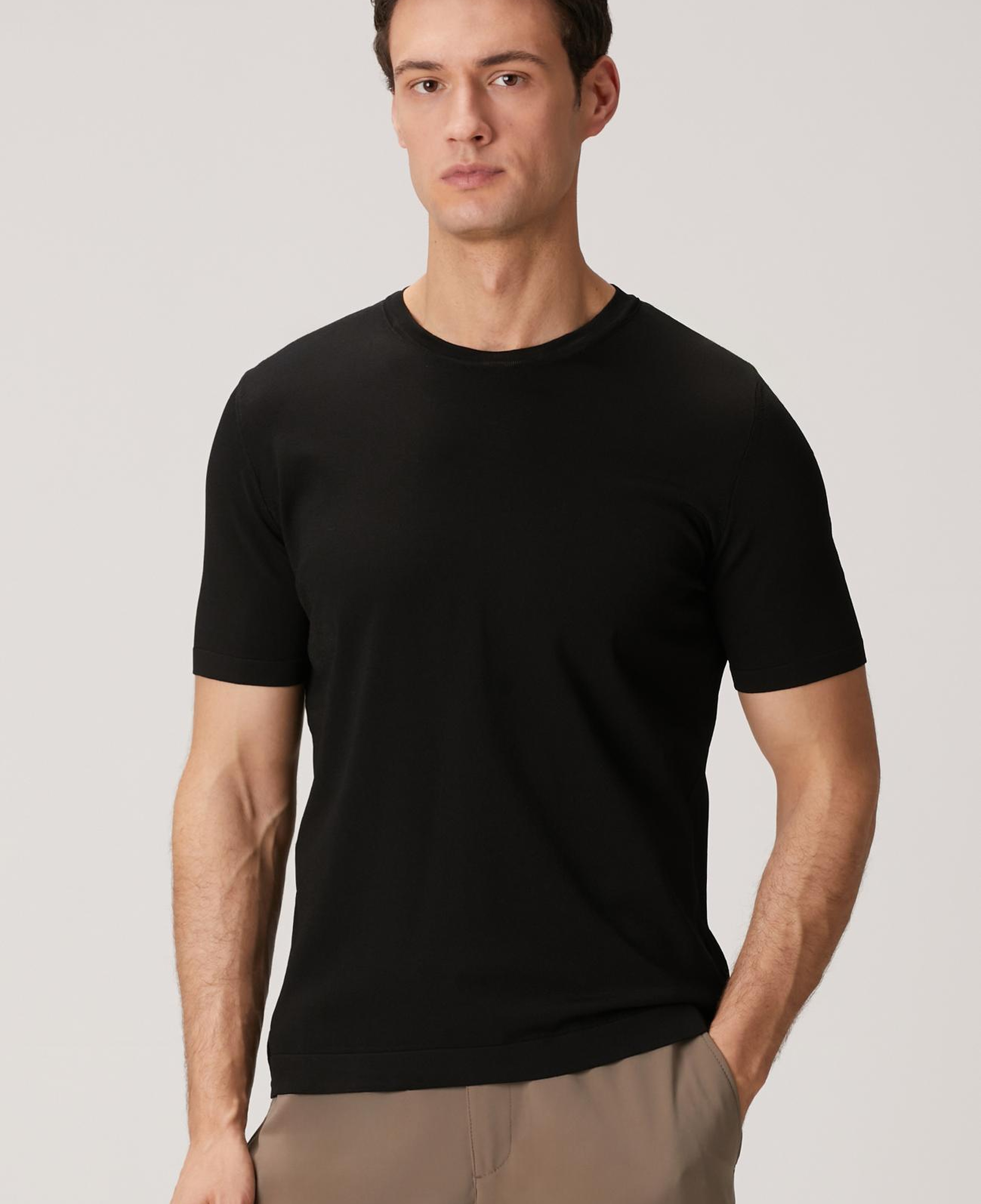 Network Erkek Siyah Kısa Kollu Kazak