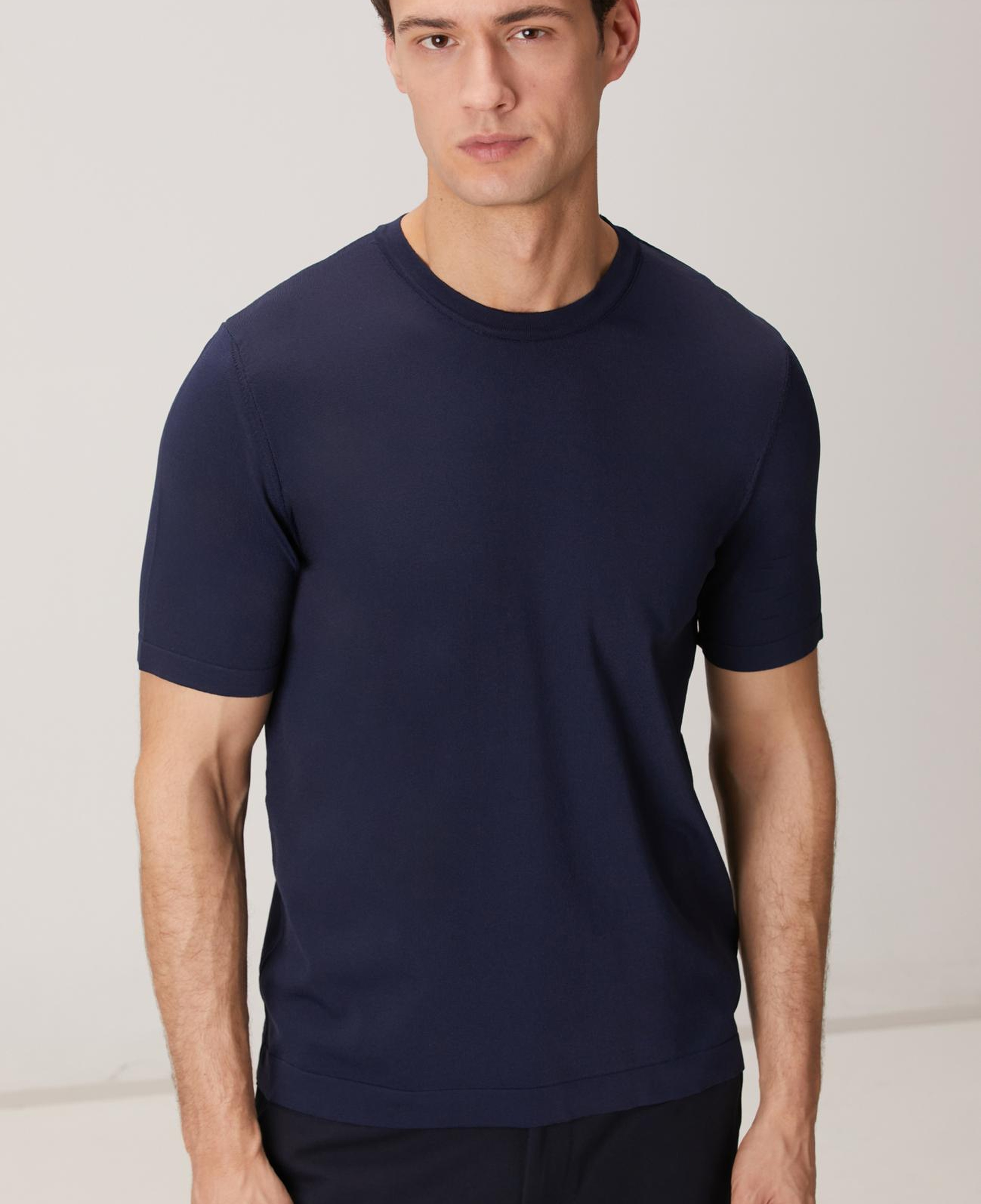 Network Erkek Lacivert Kısa Kollu Kazak