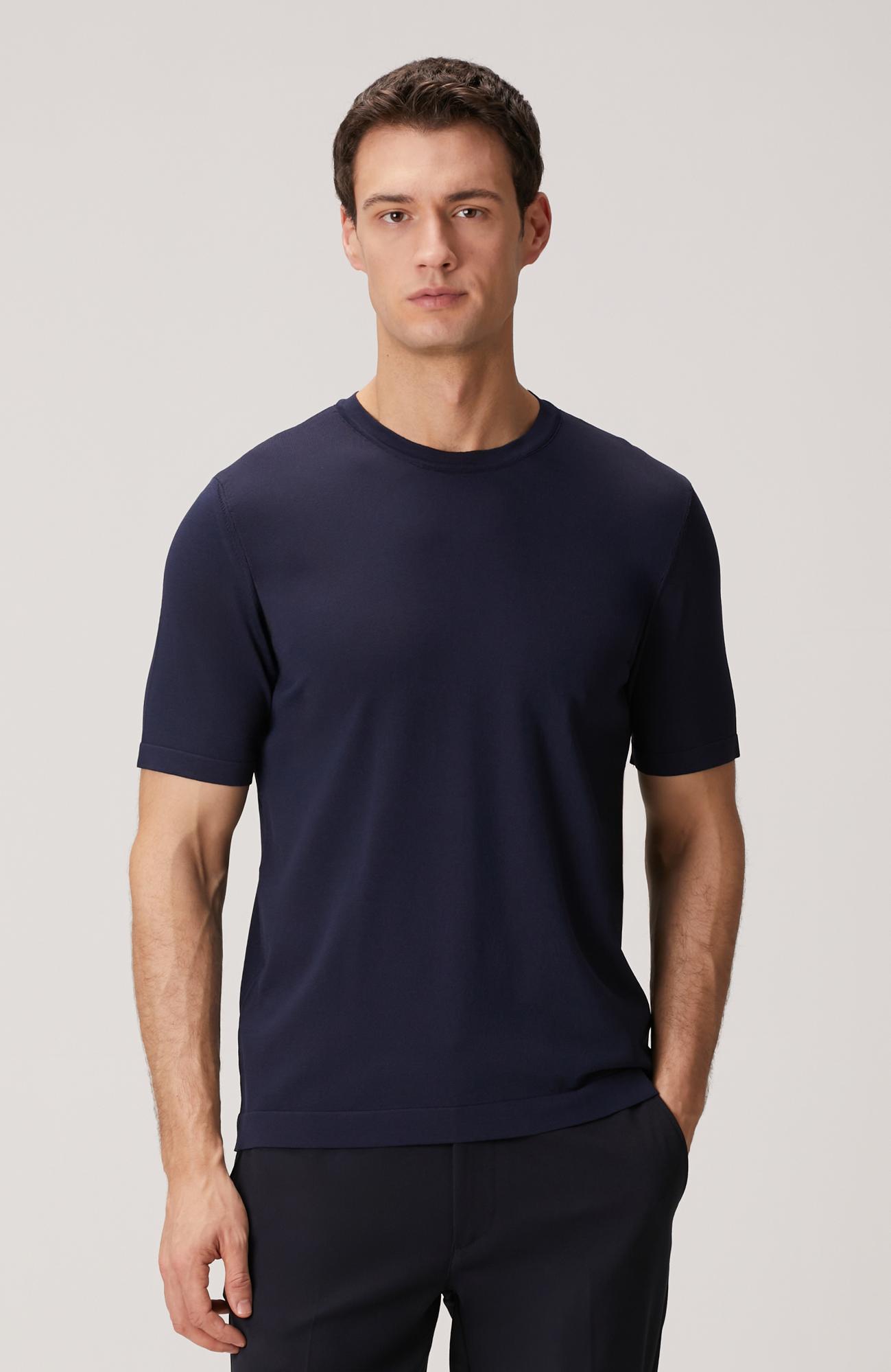 Network Erkek Lacivert Kısa Kollu Kazak