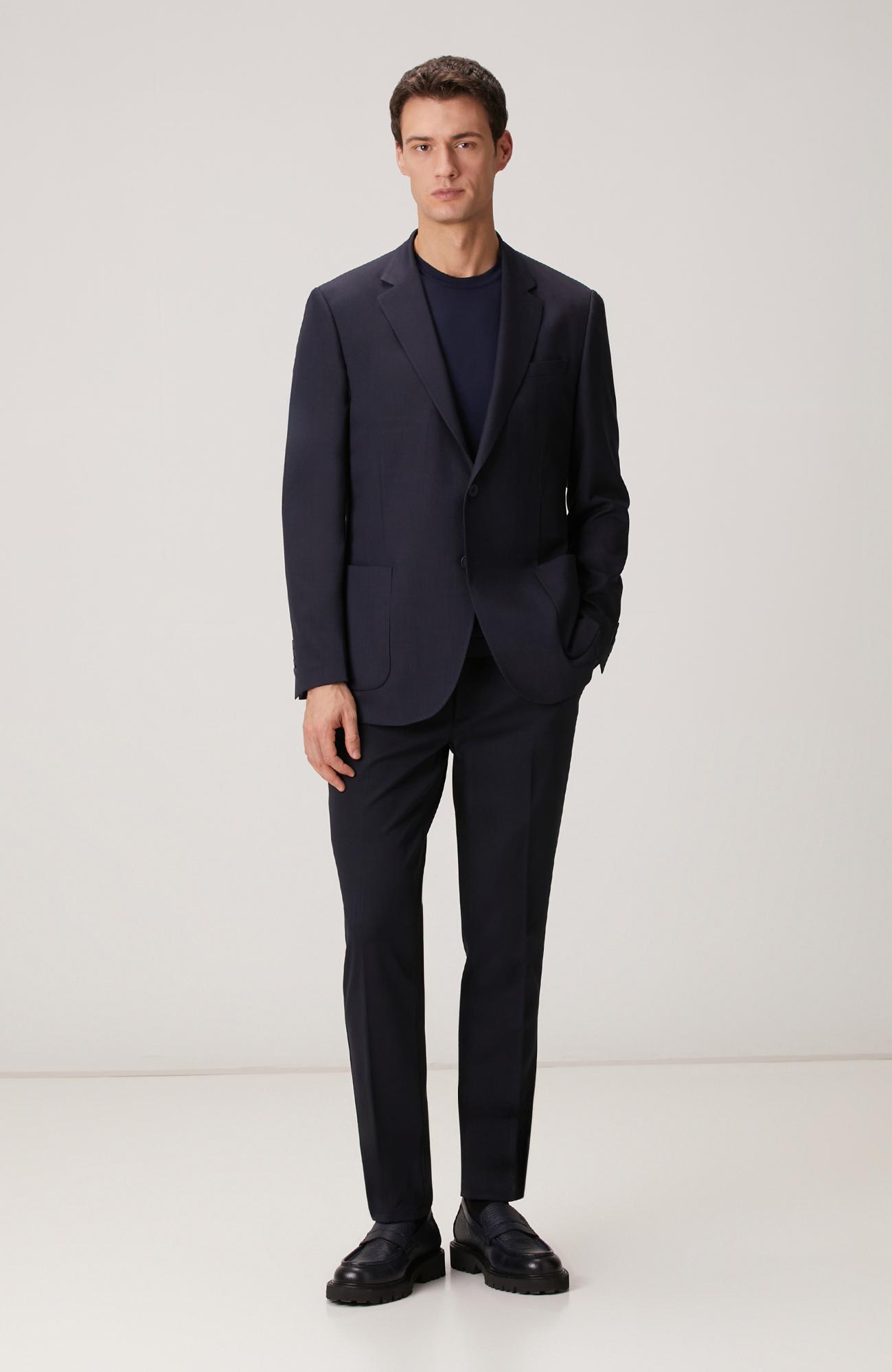 Network Erkek Lacivert Kısa Kollu Kazak