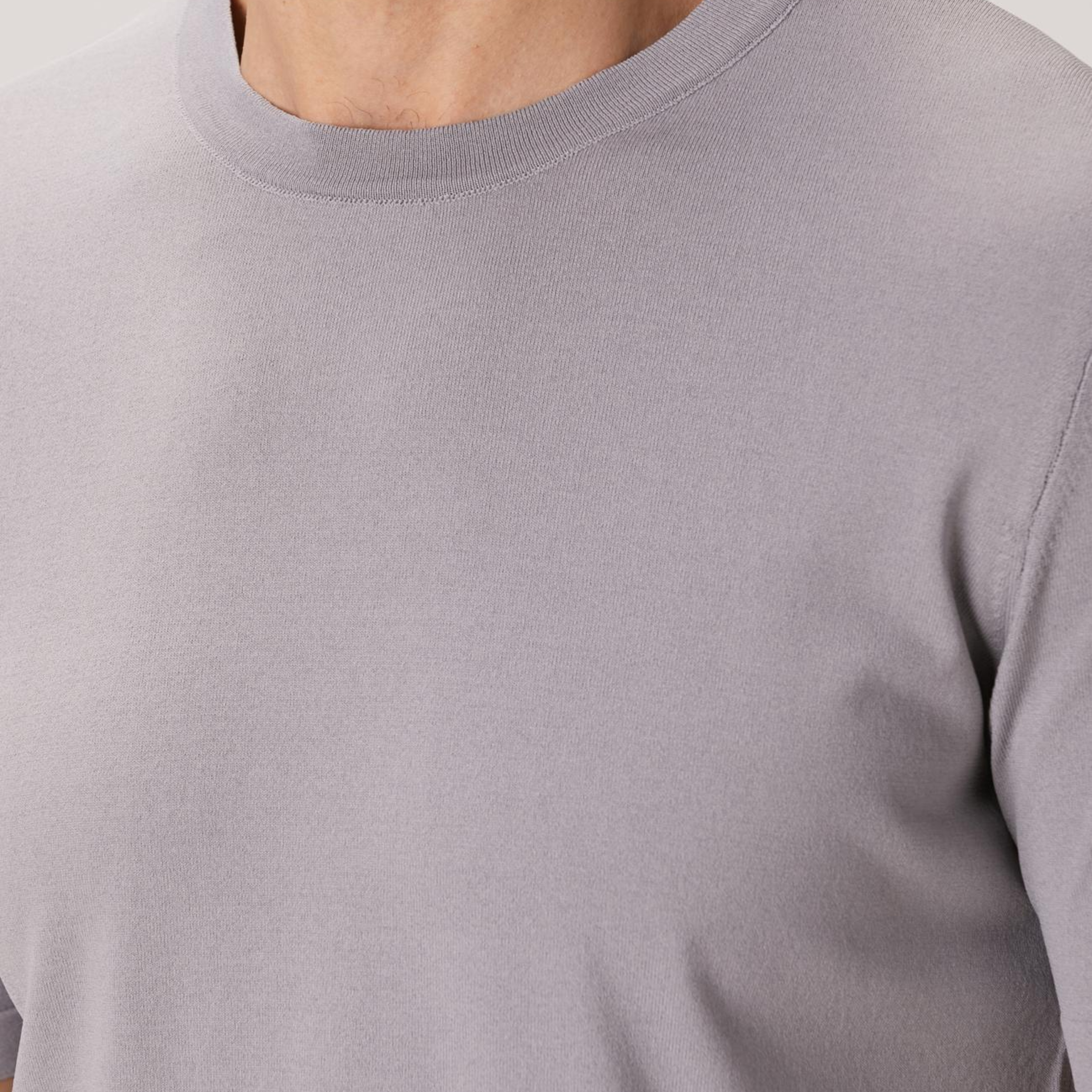 Network Erkek Gri Kısa Kollu Kazak