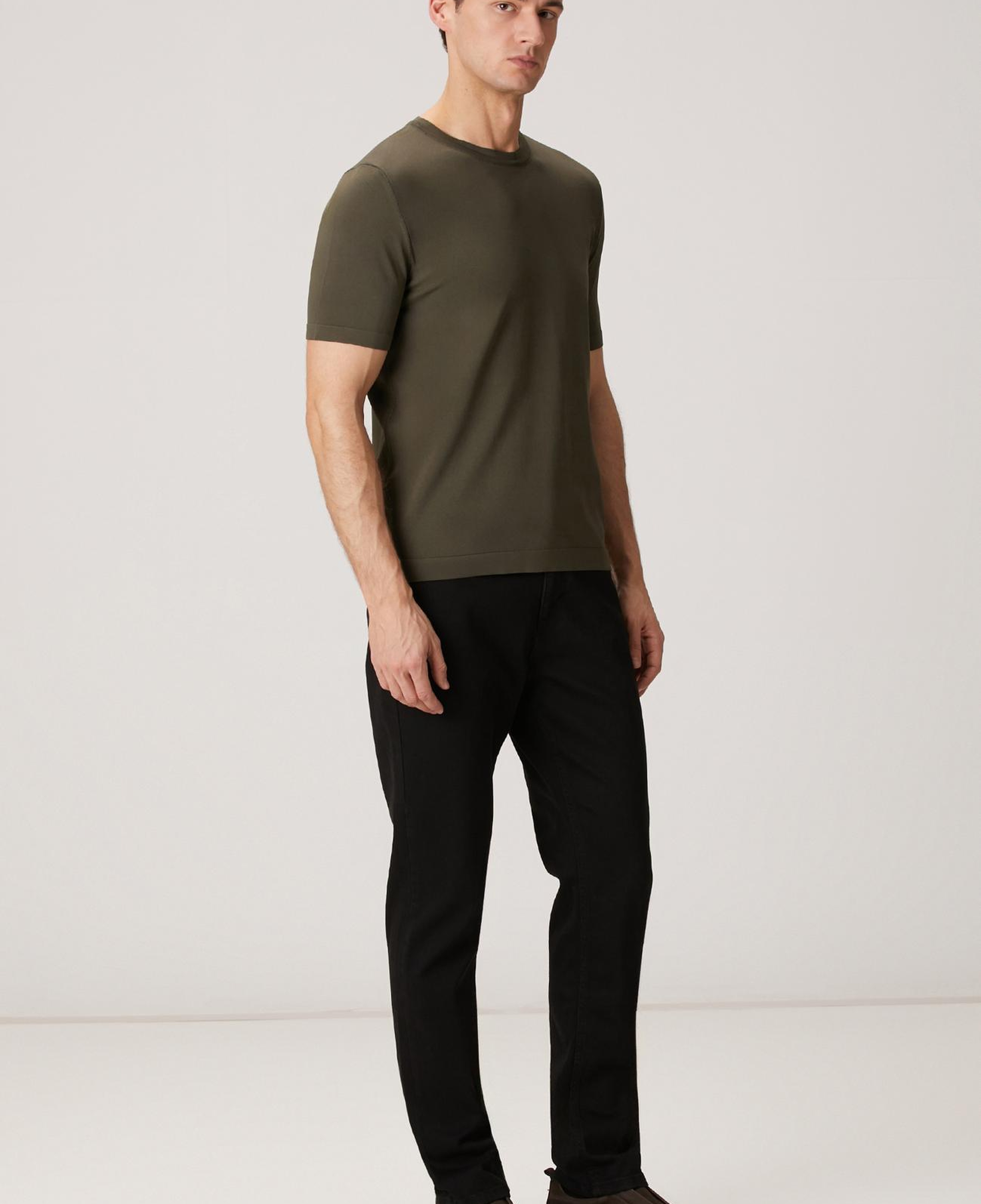 Network Erkek Haki Kısa Kollu Kazak