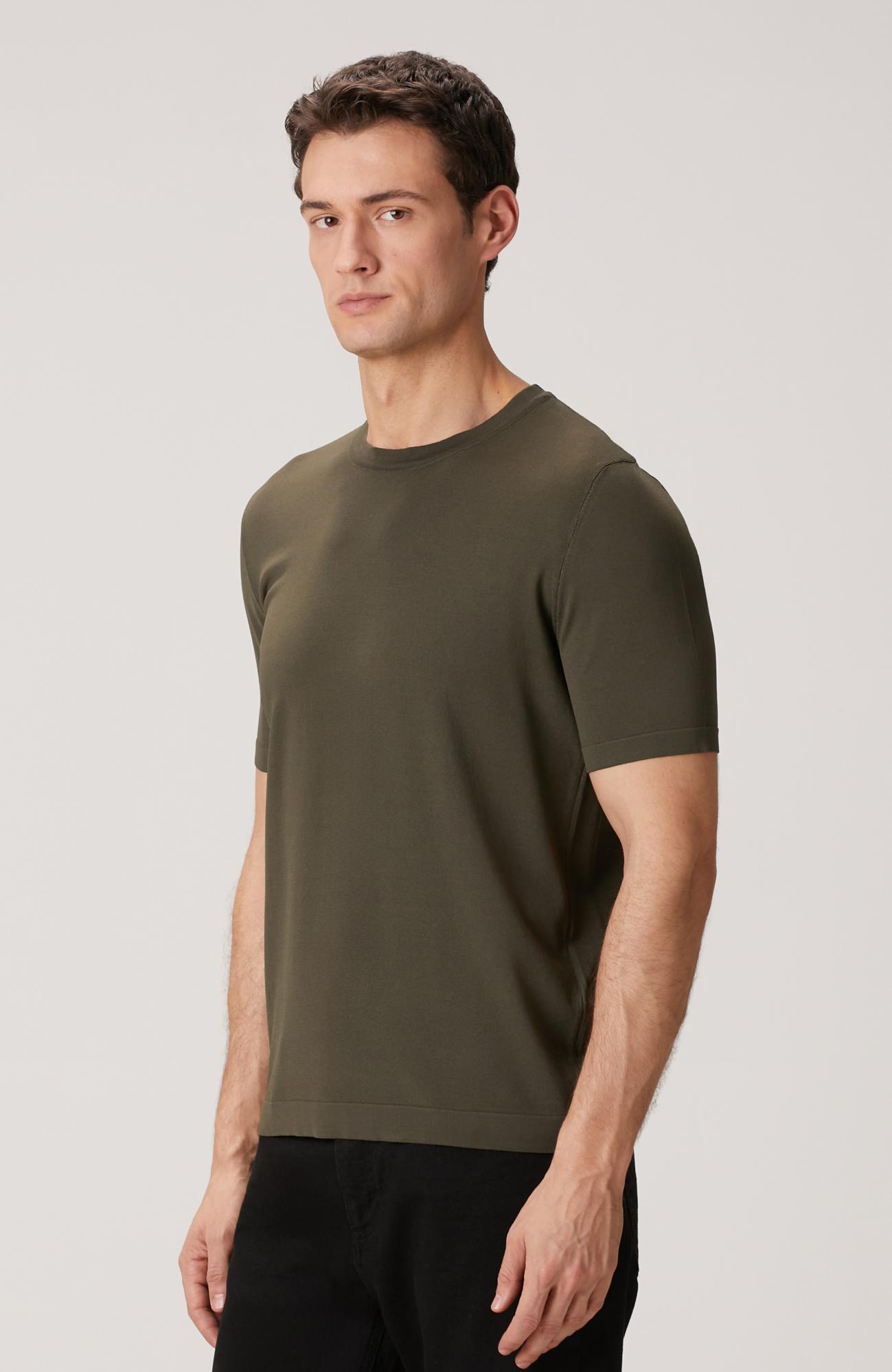 Network Erkek Haki Kısa Kollu Kazak