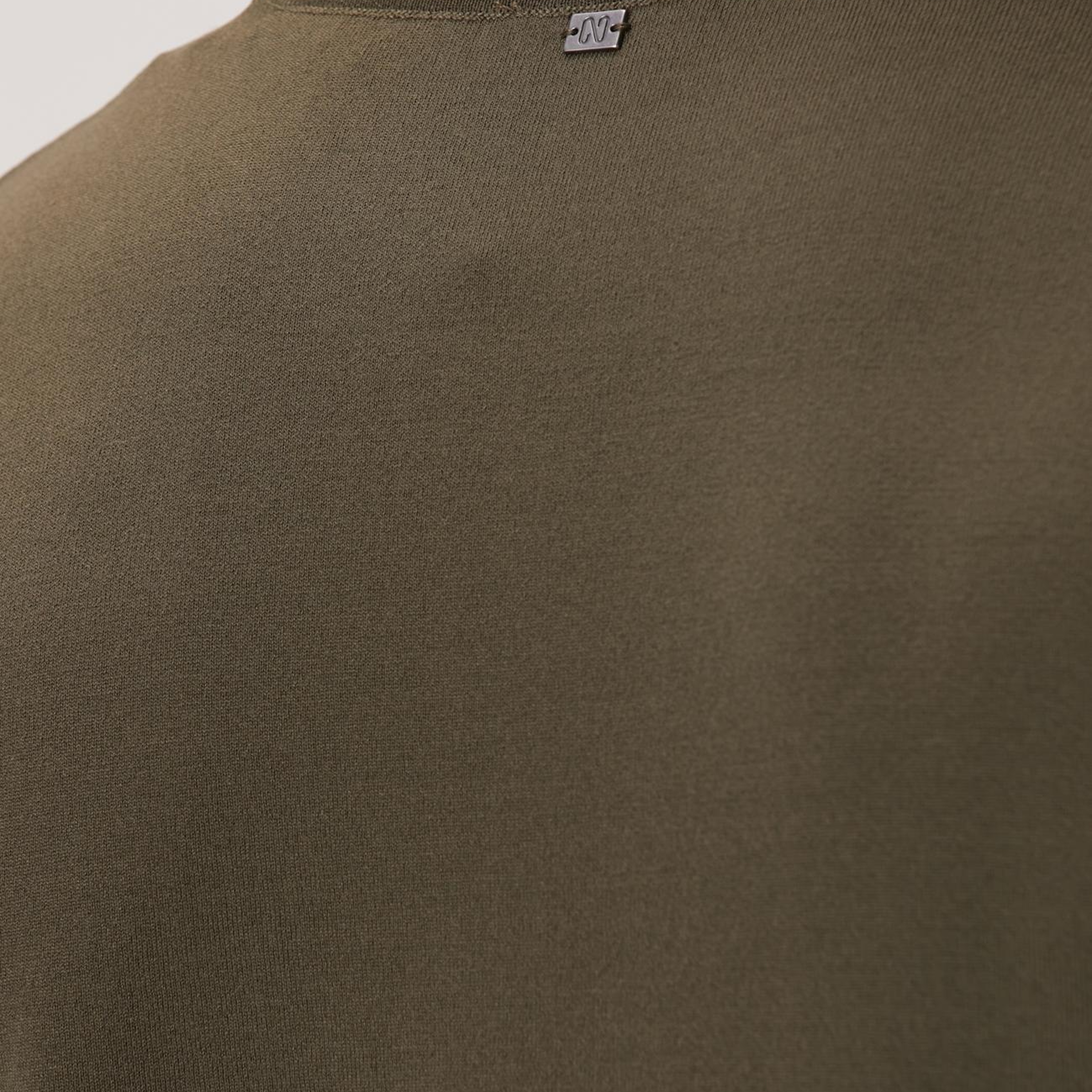 Network Erkek Haki Kısa Kollu Kazak