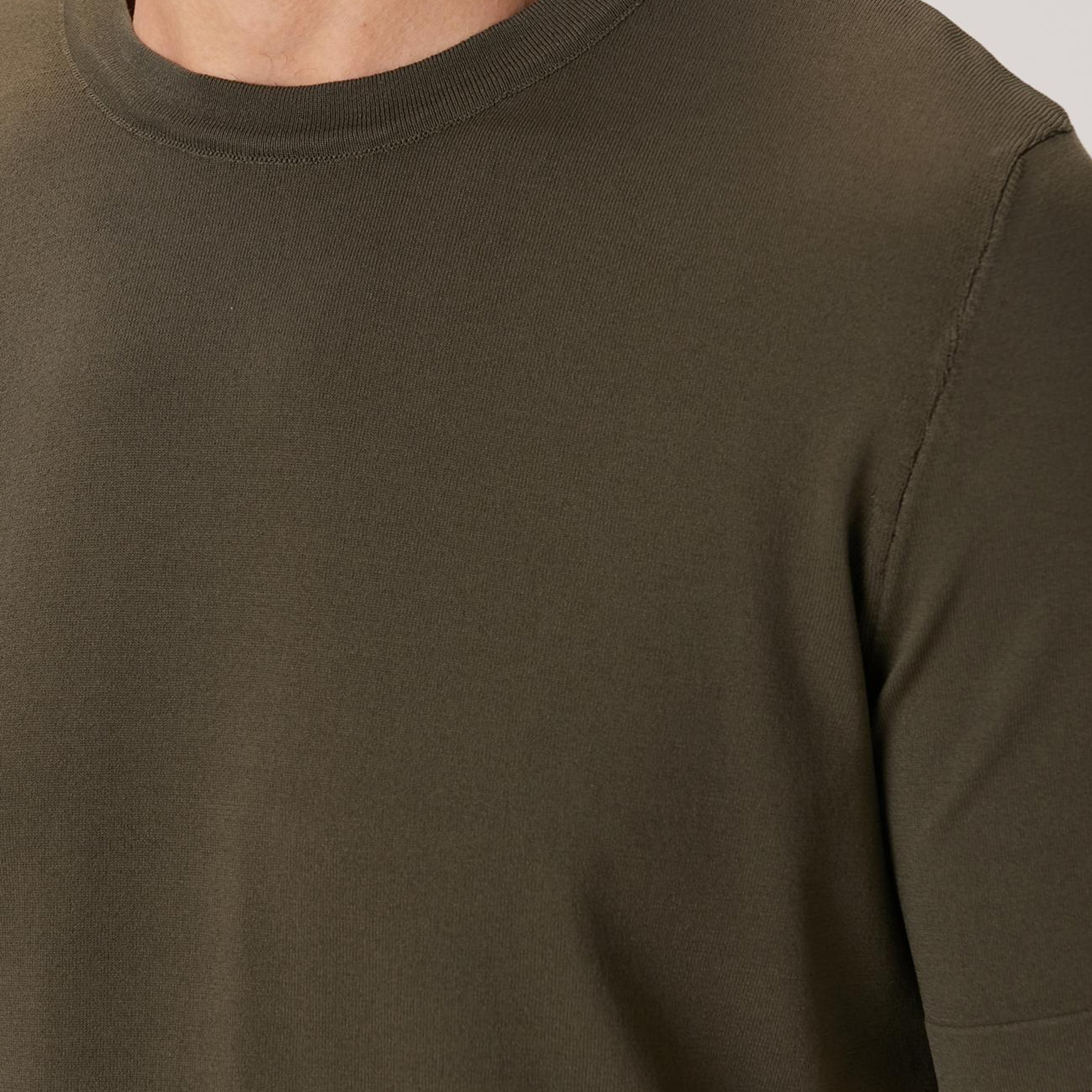 Network Erkek Haki Kısa Kollu Kazak