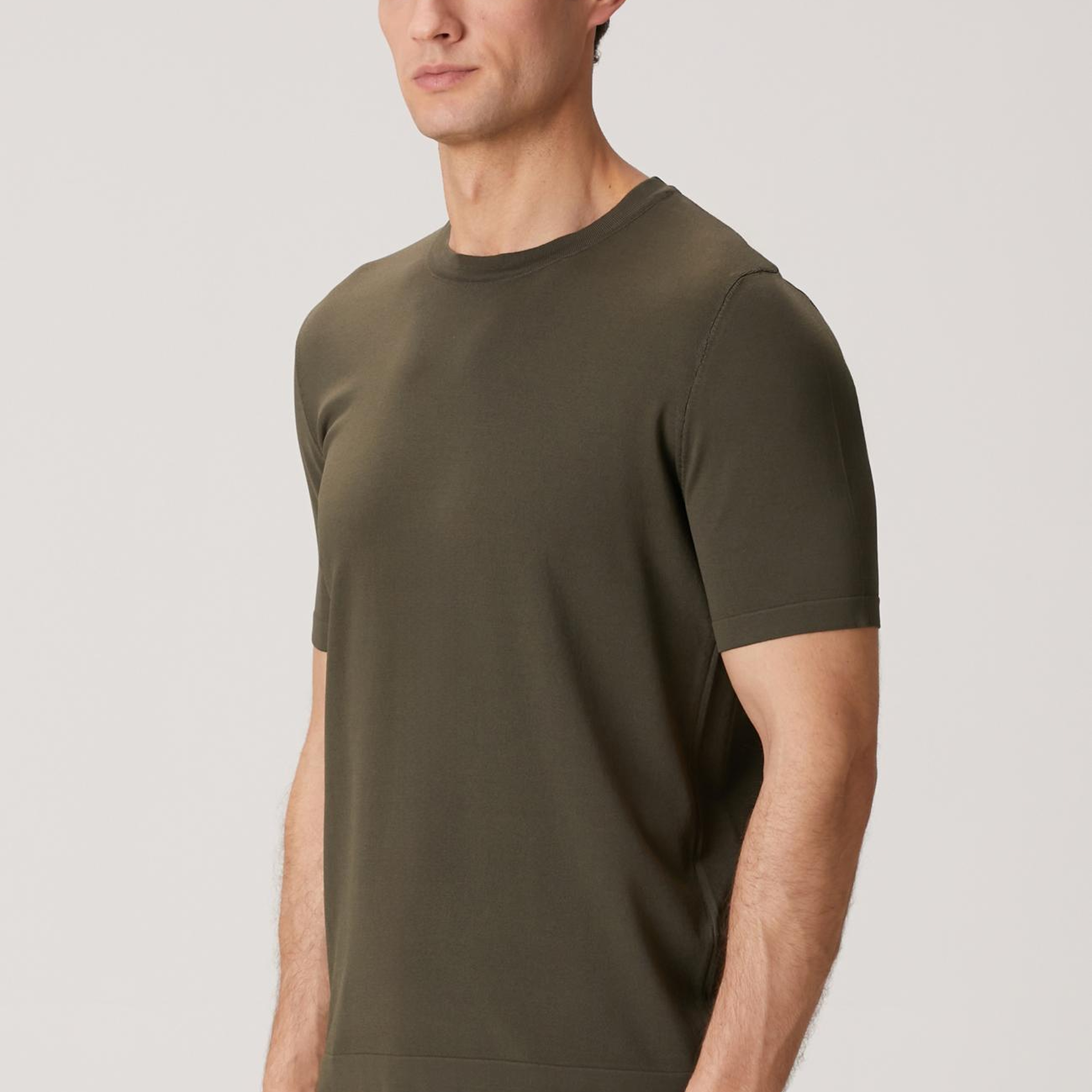 Network Erkek Haki Kısa Kollu Kazak