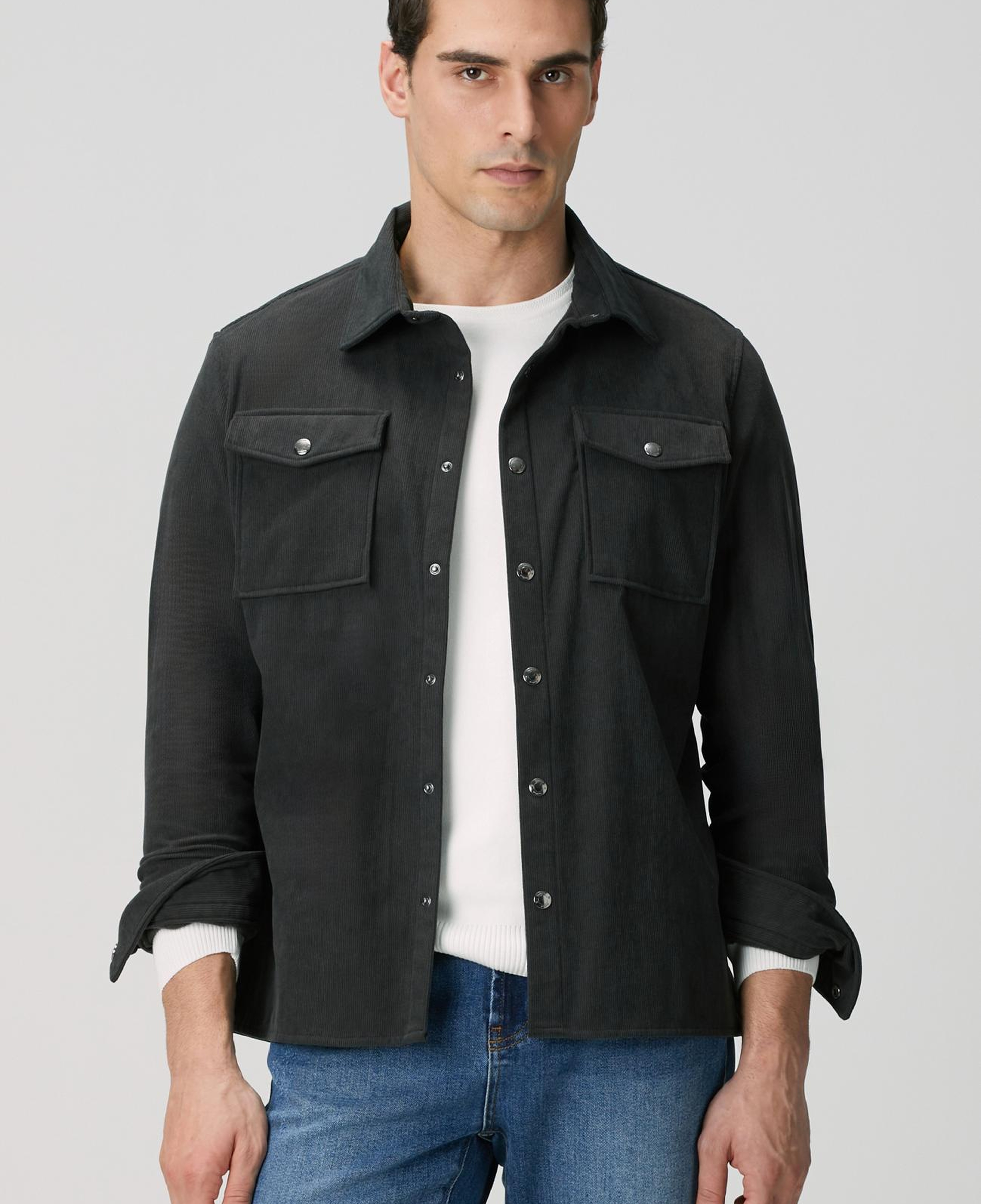 Network Erkek Antrasit Dış Gömlek