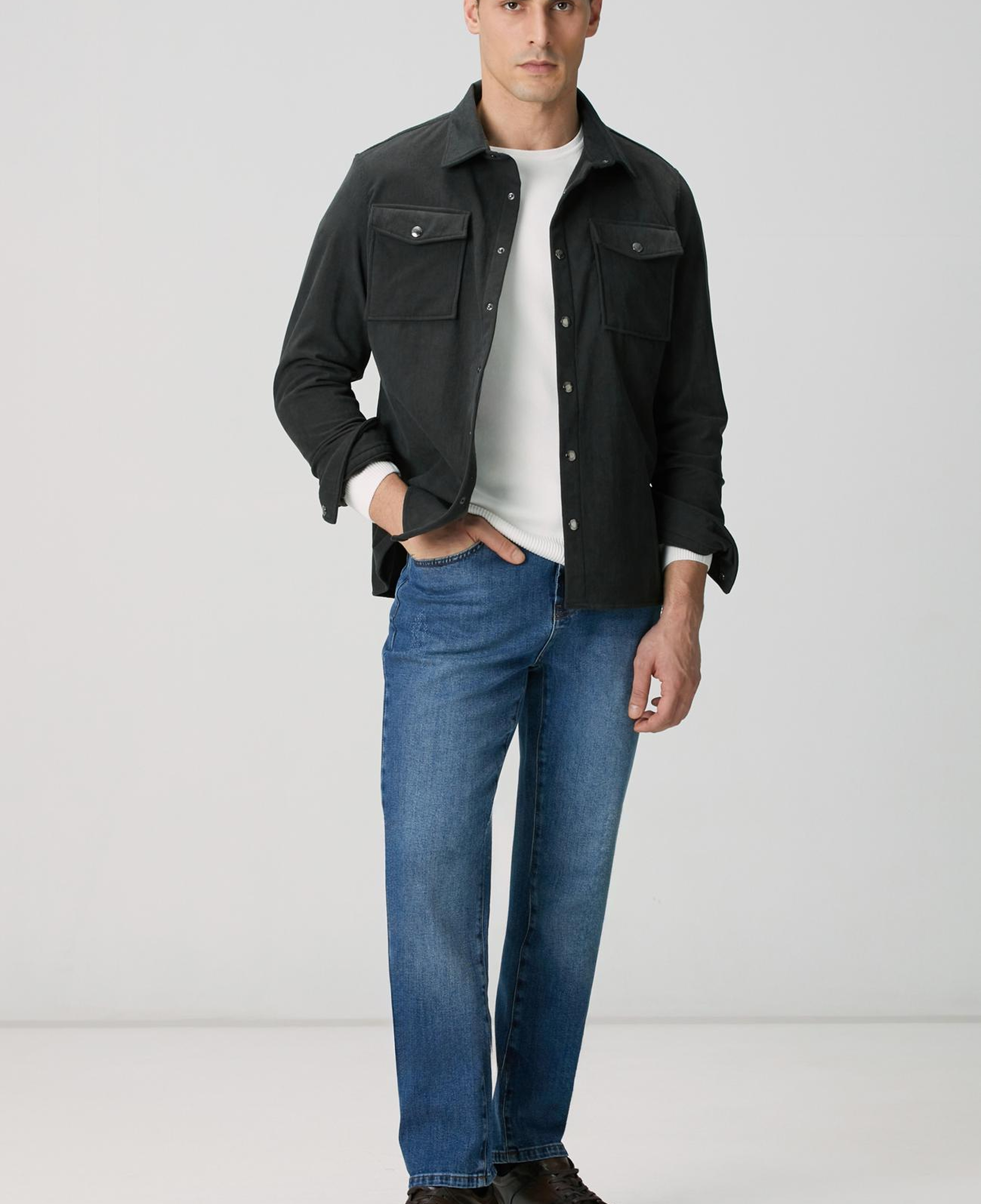 Network Erkek Antrasit Dış Gömlek
