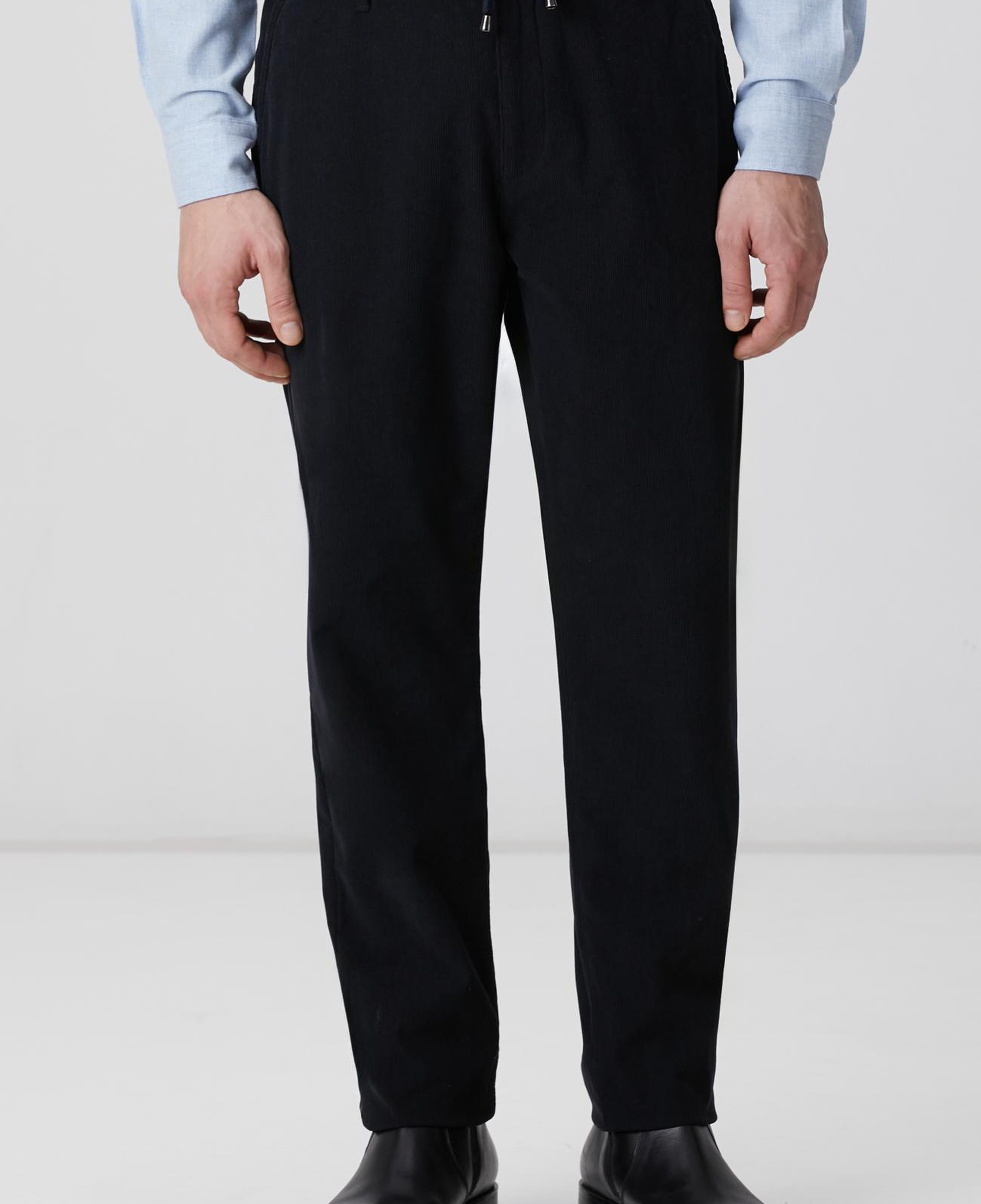 Network Erkek Lacivert Kadife Fitilli Jogger Pantolon