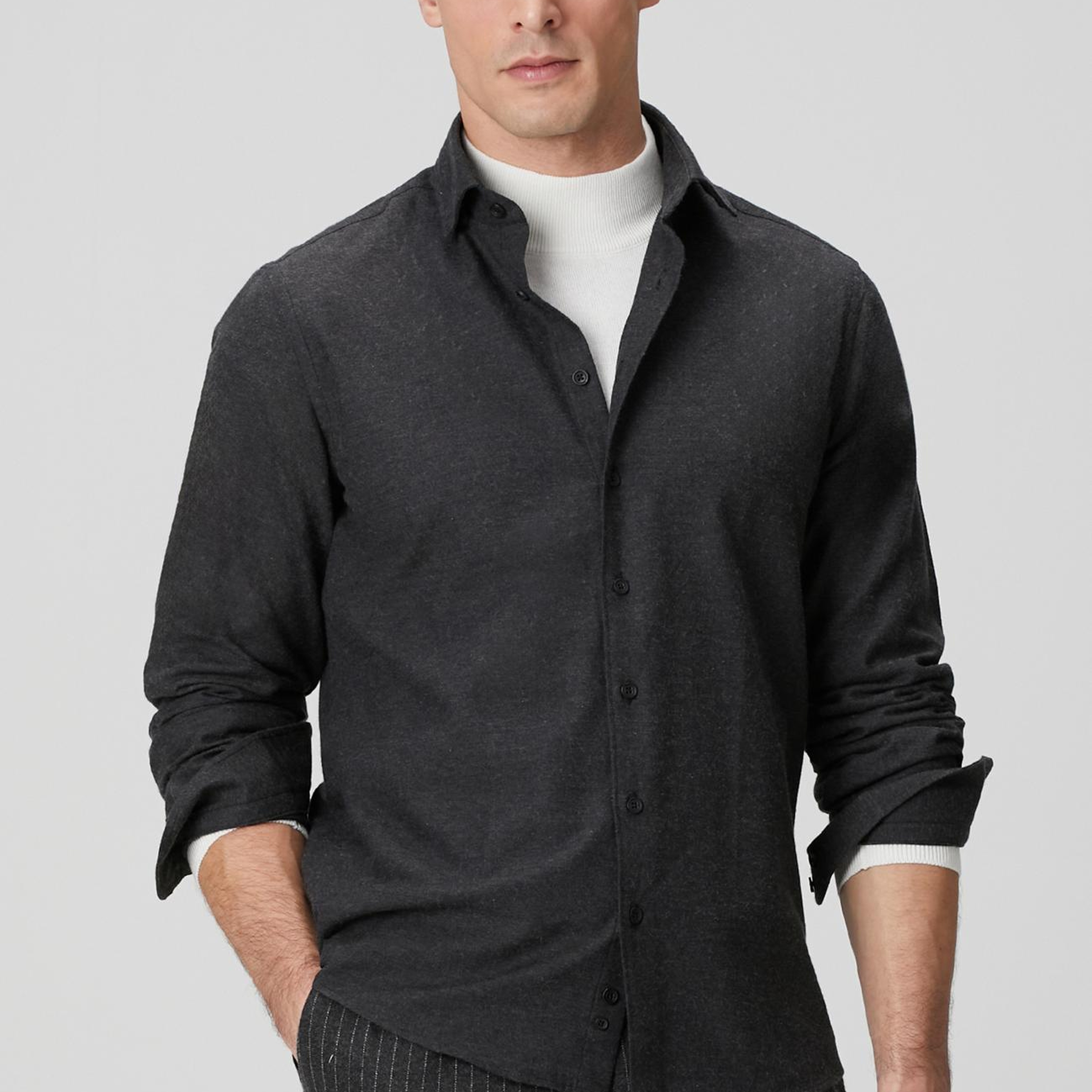 Network Erkek Antrasit Gömlek