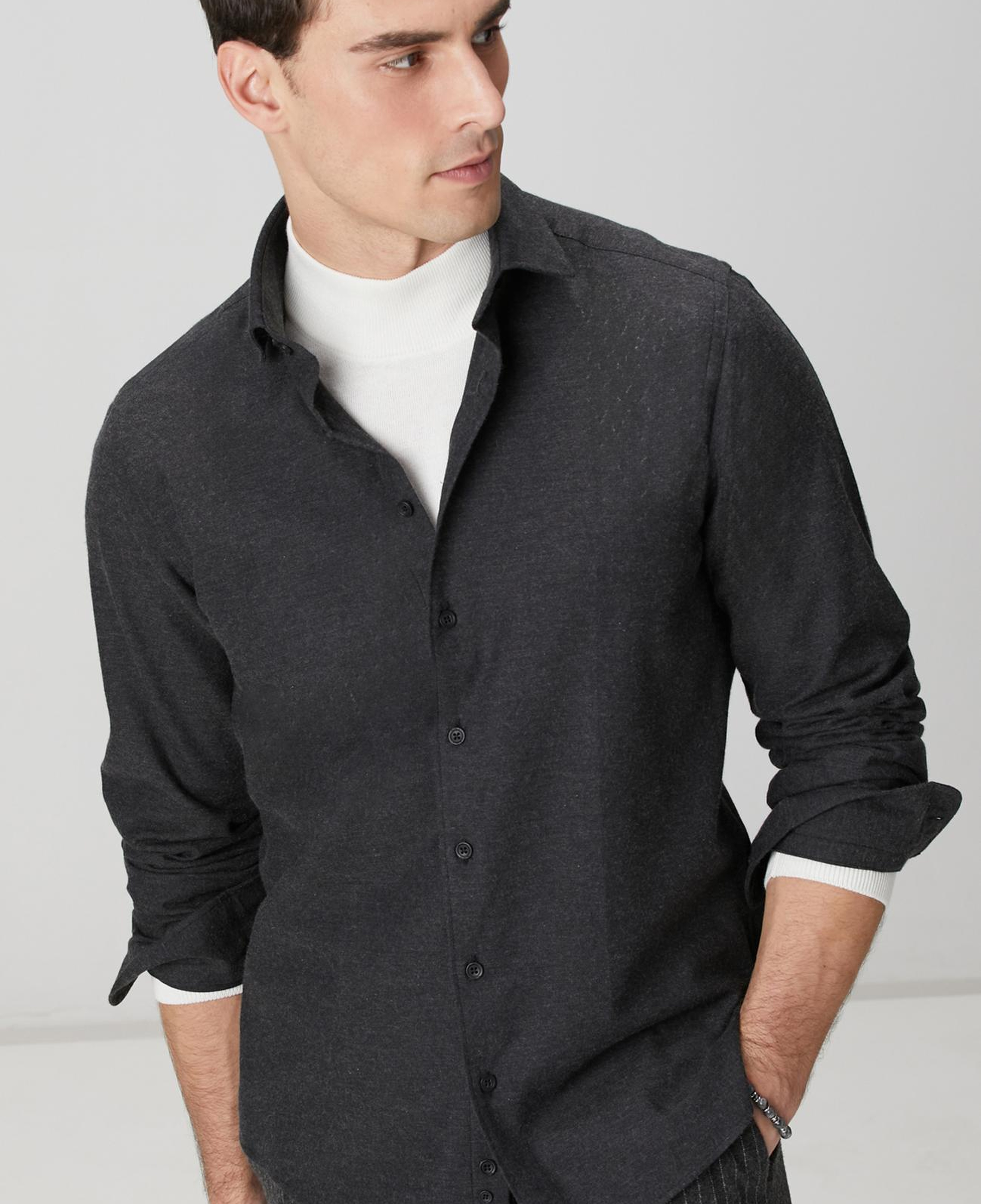 Network Erkek Antrasit Gömlek